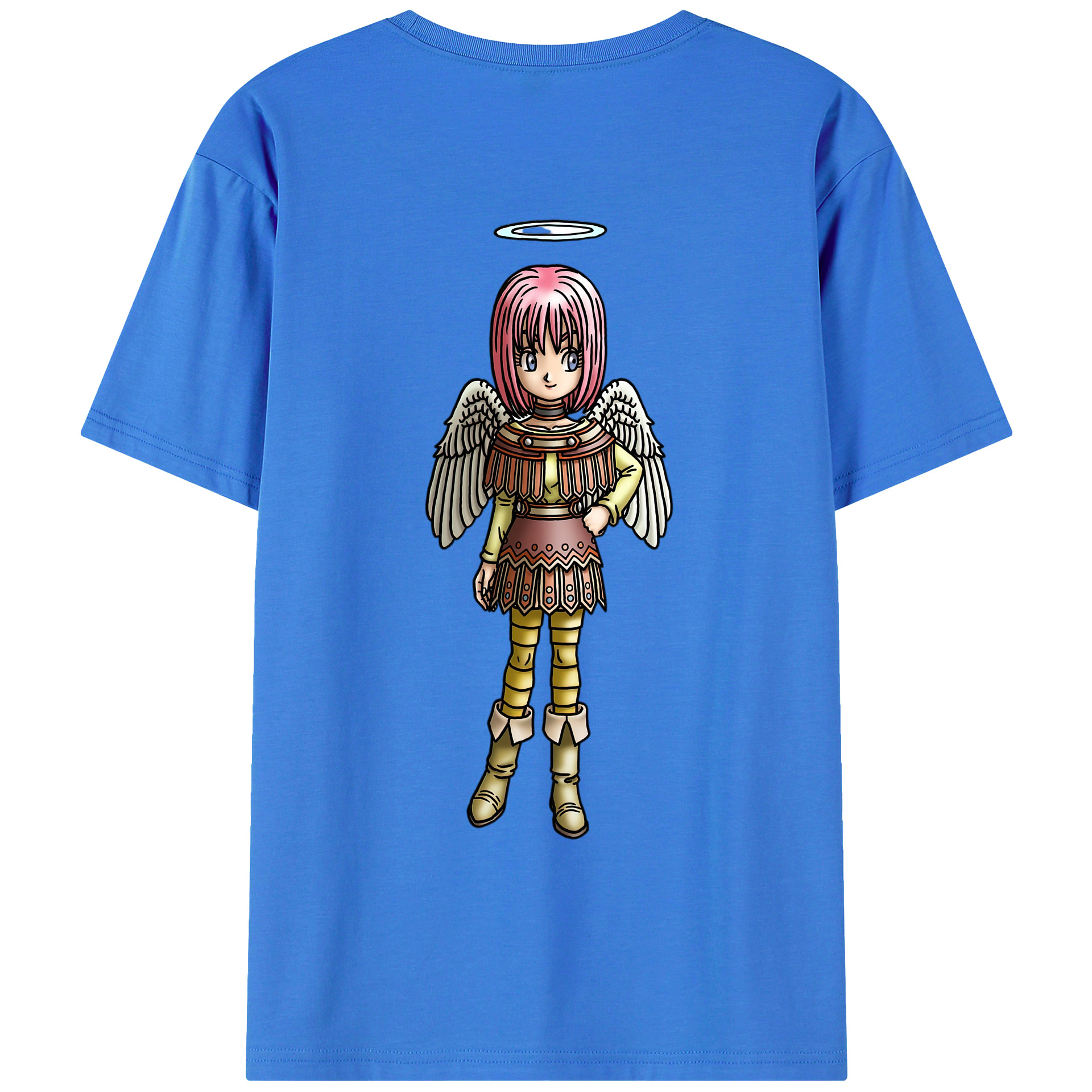 （画像用） ドラゴンクエスト Doragon Kuesuto Dragon Quest 綿100％ メンズ半袖Tシャツ（バックプリント） 通気性