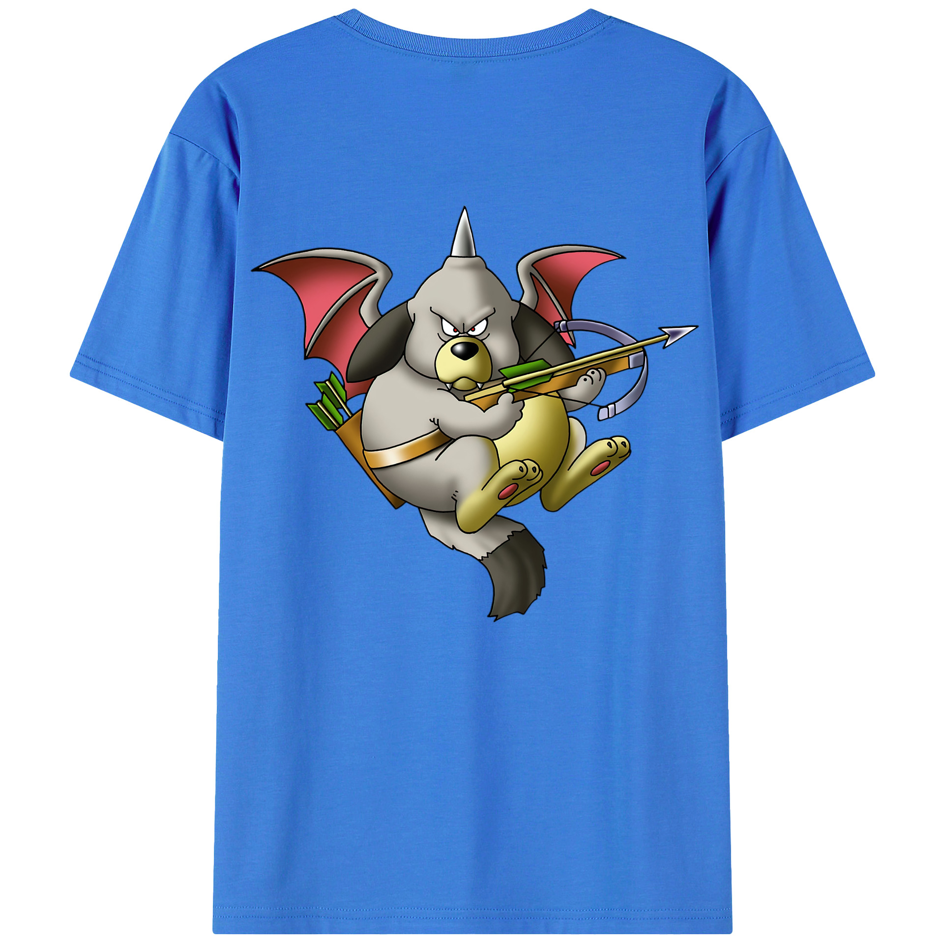 （画像用） ドラゴンクエスト Doragon Kuesuto Dragon Quest 綿100％ メンズ半袖Tシャツ（バックプリント） 通気性