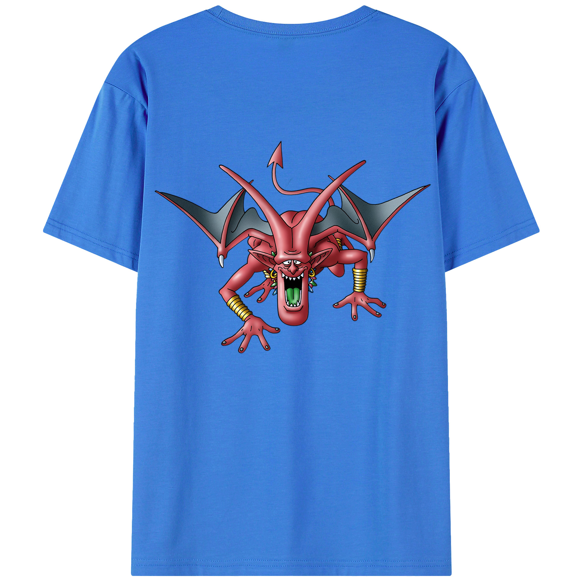 （画像用） ドラゴンクエスト Doragon Kuesuto Dragon Quest 綿100％ メンズ半袖Tシャツ（バックプリント） 通気性