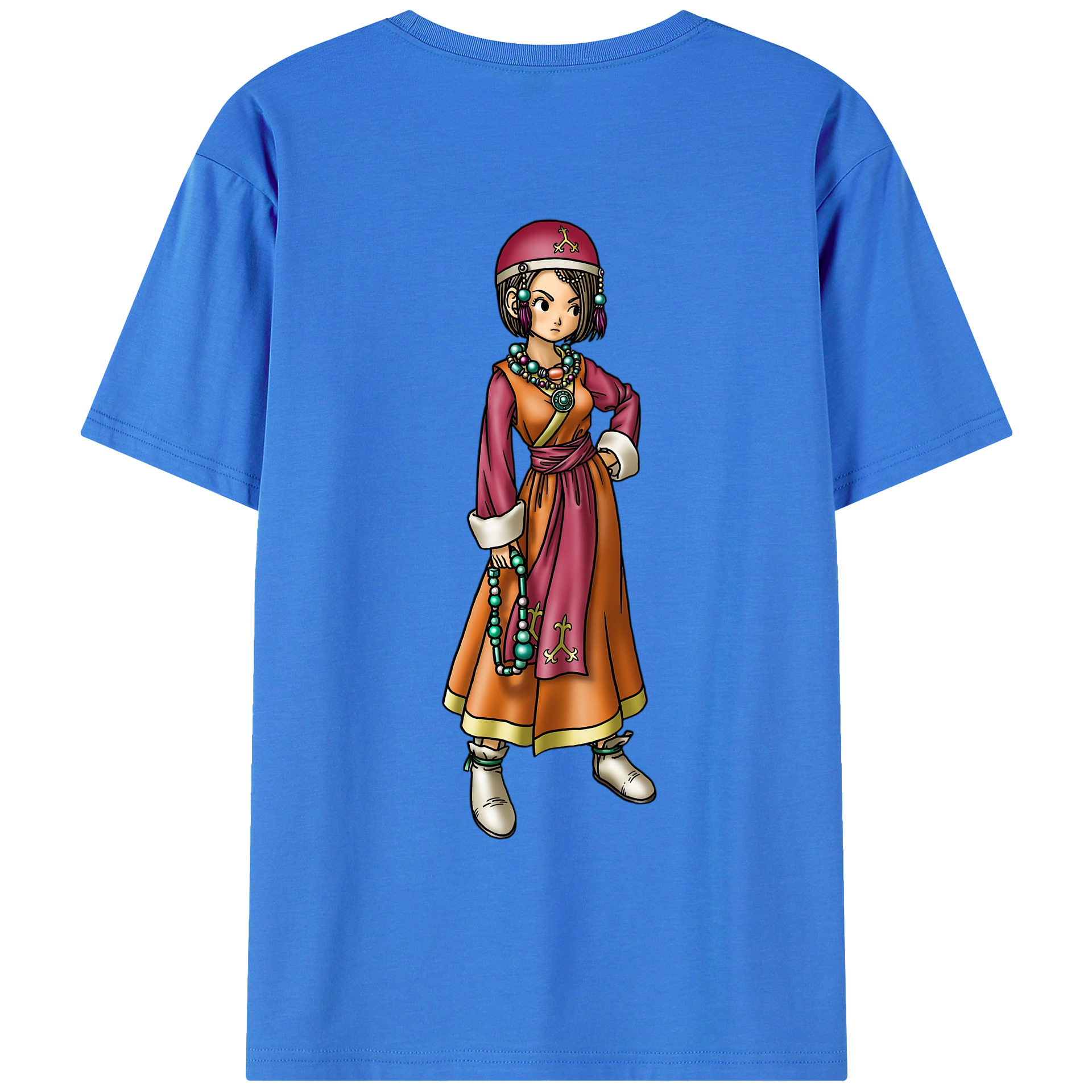 （画像用） ドラゴンクエスト Doragon Kuesuto Dragon Quest 綿100％ メンズ半袖Tシャツ（バックプリント） 通気性