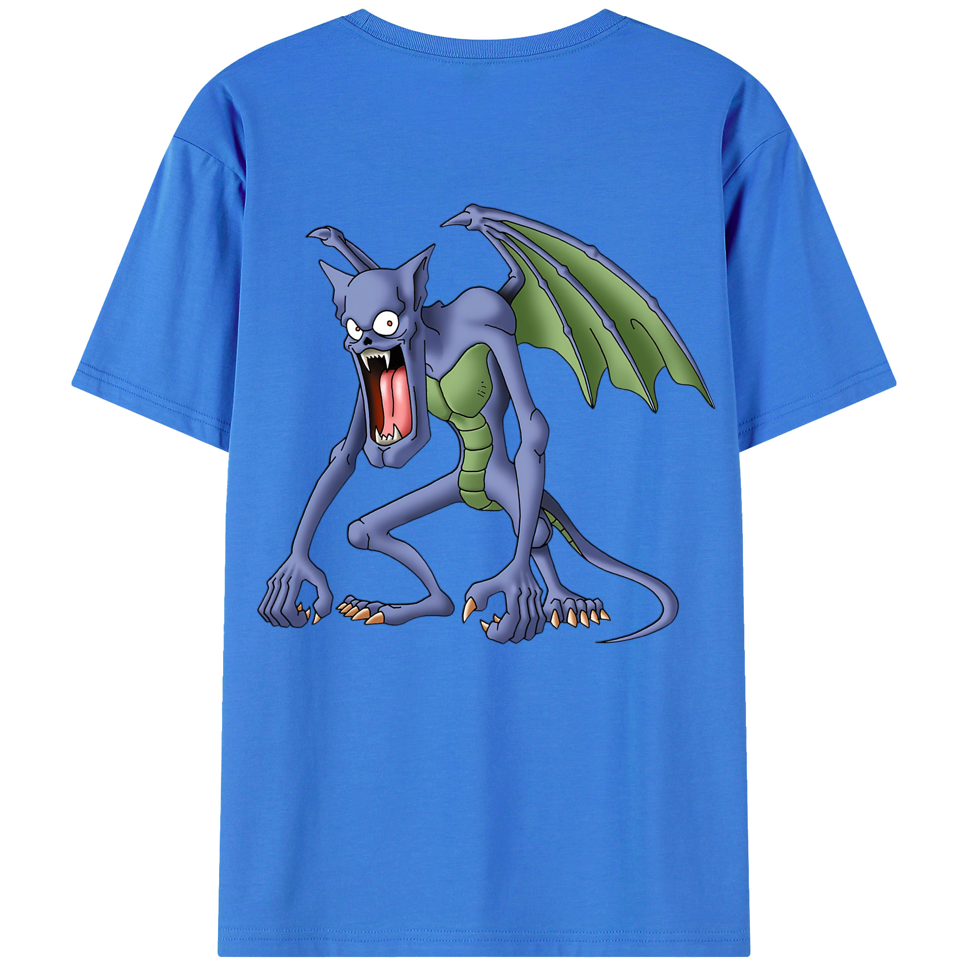 （画像用） ドラゴンクエスト Doragon Kuesuto Dragon Quest 綿100％ メンズ半袖Tシャツ（バックプリント） 通気性