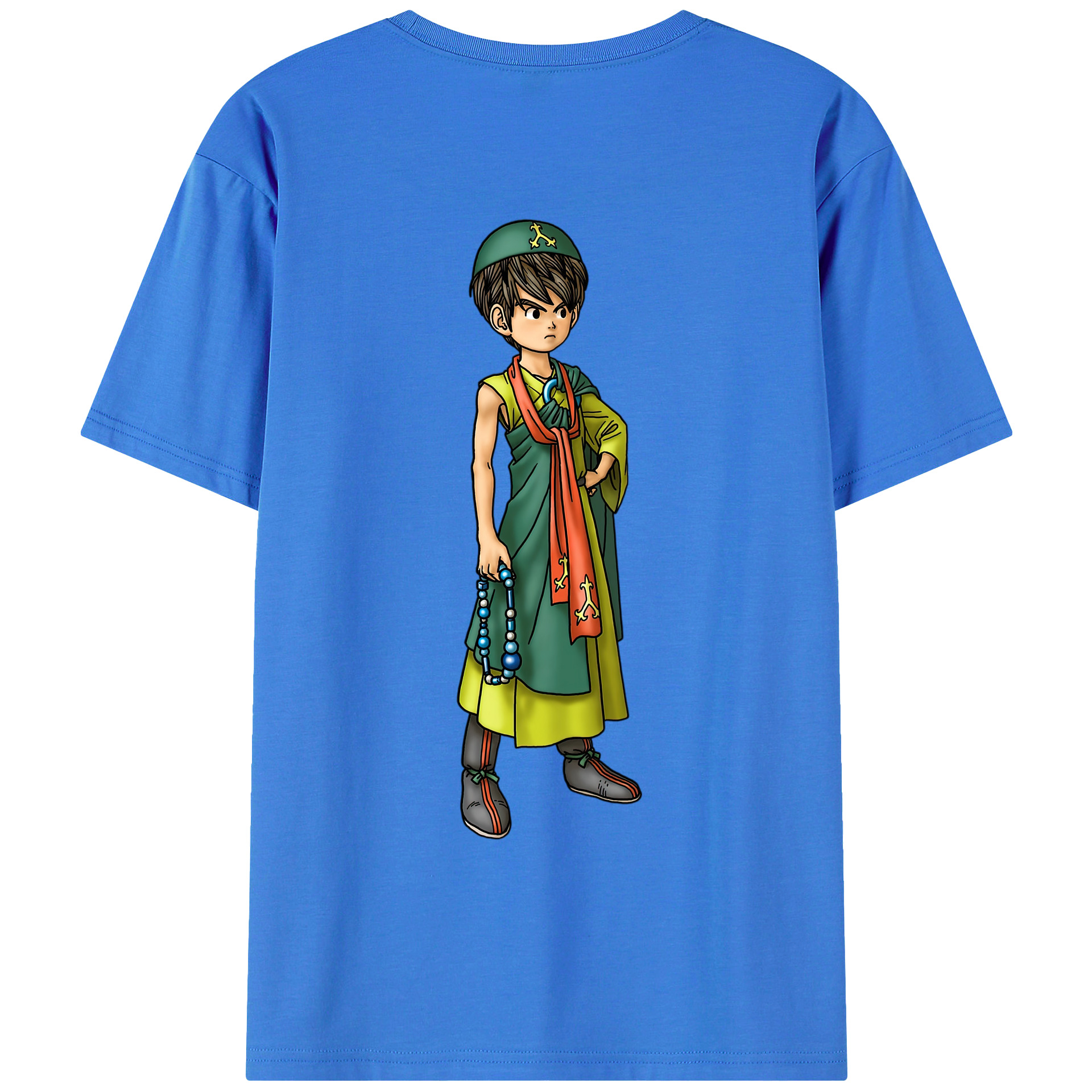（画像用） ドラゴンクエスト Doragon Kuesuto Dragon Quest 綿100％ メンズ半袖Tシャツ（バックプリント） 通気性