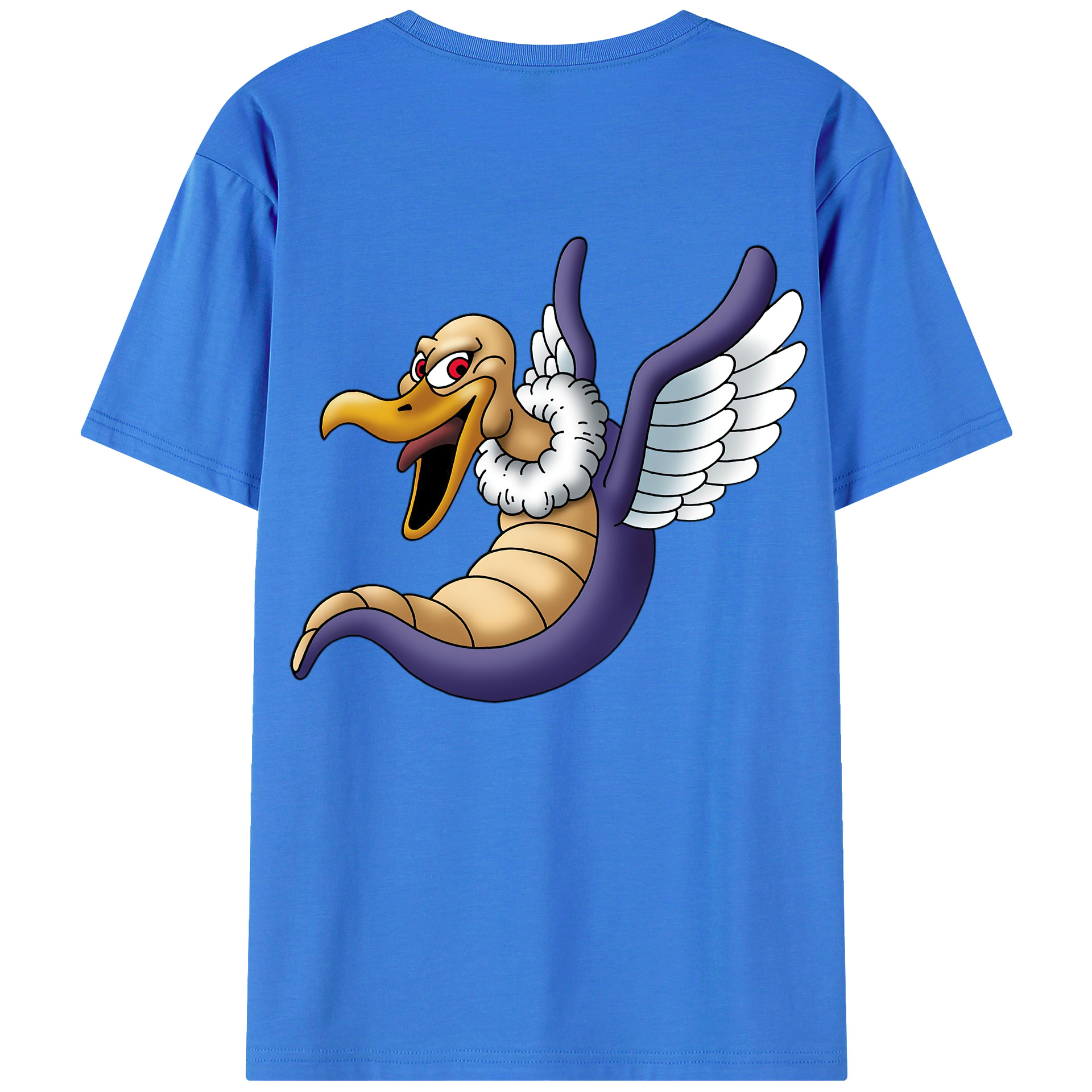 （画像用） ドラゴンクエスト Doragon Kuesuto Dragon Quest 綿100％ メンズ半袖Tシャツ（バックプリント） 通気性