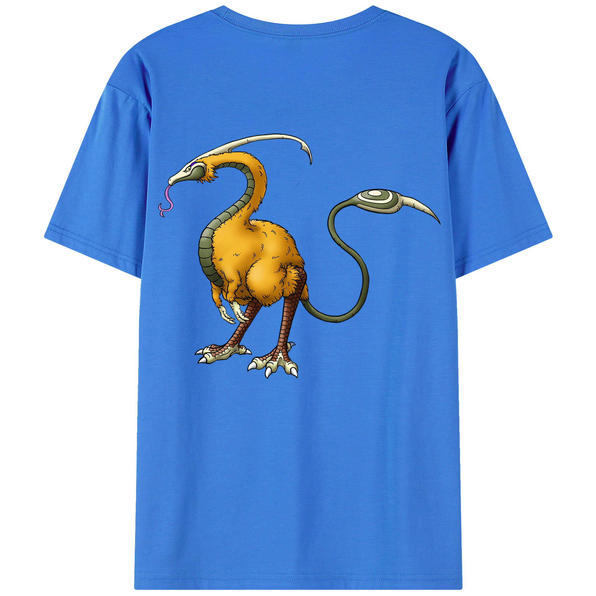 （画像用） ドラゴンクエスト Doragon Kuesuto Dragon Quest 綿100％ メンズ半袖Tシャツ（バックプリント） 通気性