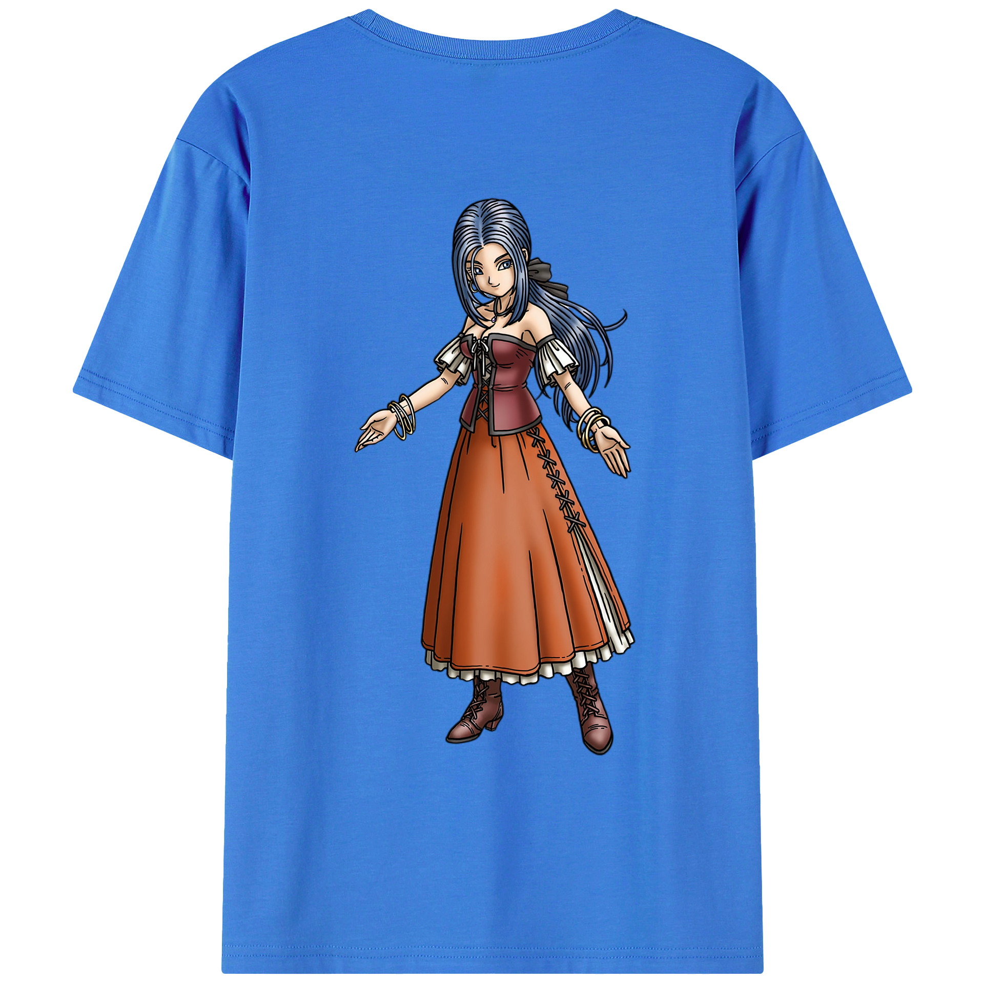 （画像用） ドラゴンクエスト Doragon Kuesuto Dragon Quest 綿100％ メンズ半袖Tシャツ（バックプリント） 通気性