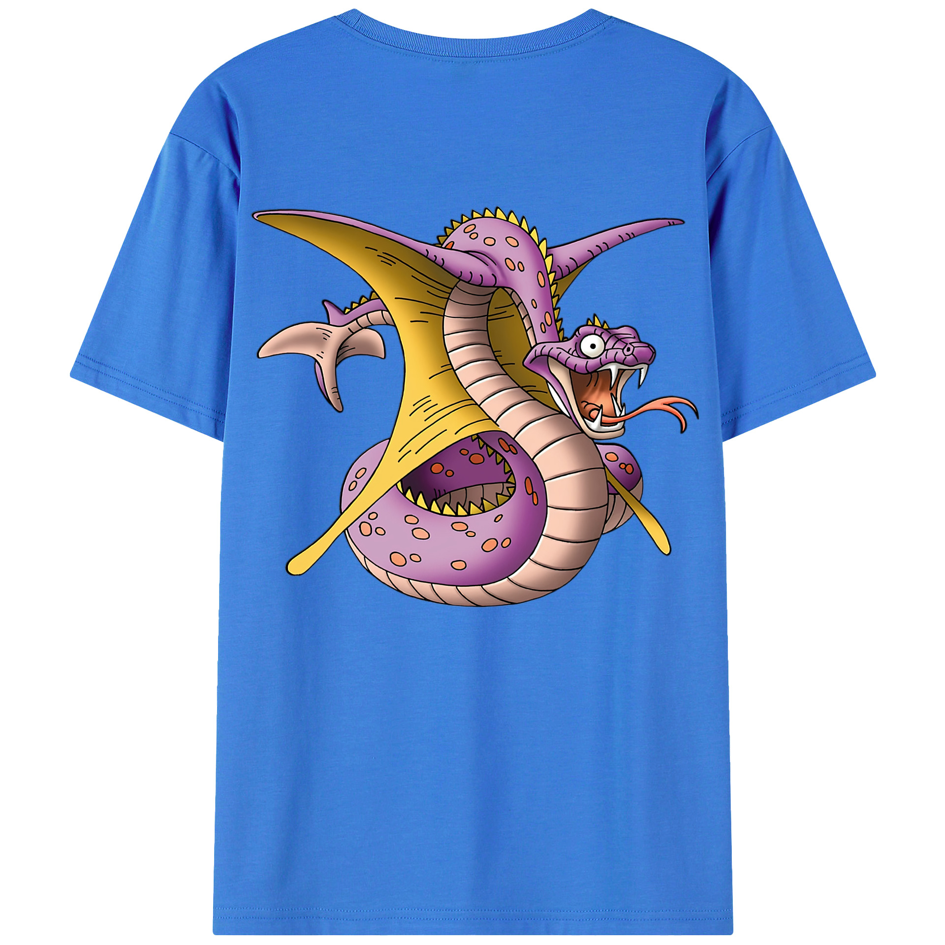 （画像用） ドラゴンクエスト Doragon Kuesuto Dragon Quest 綿100％ メンズ半袖Tシャツ（バックプリント） 通気性