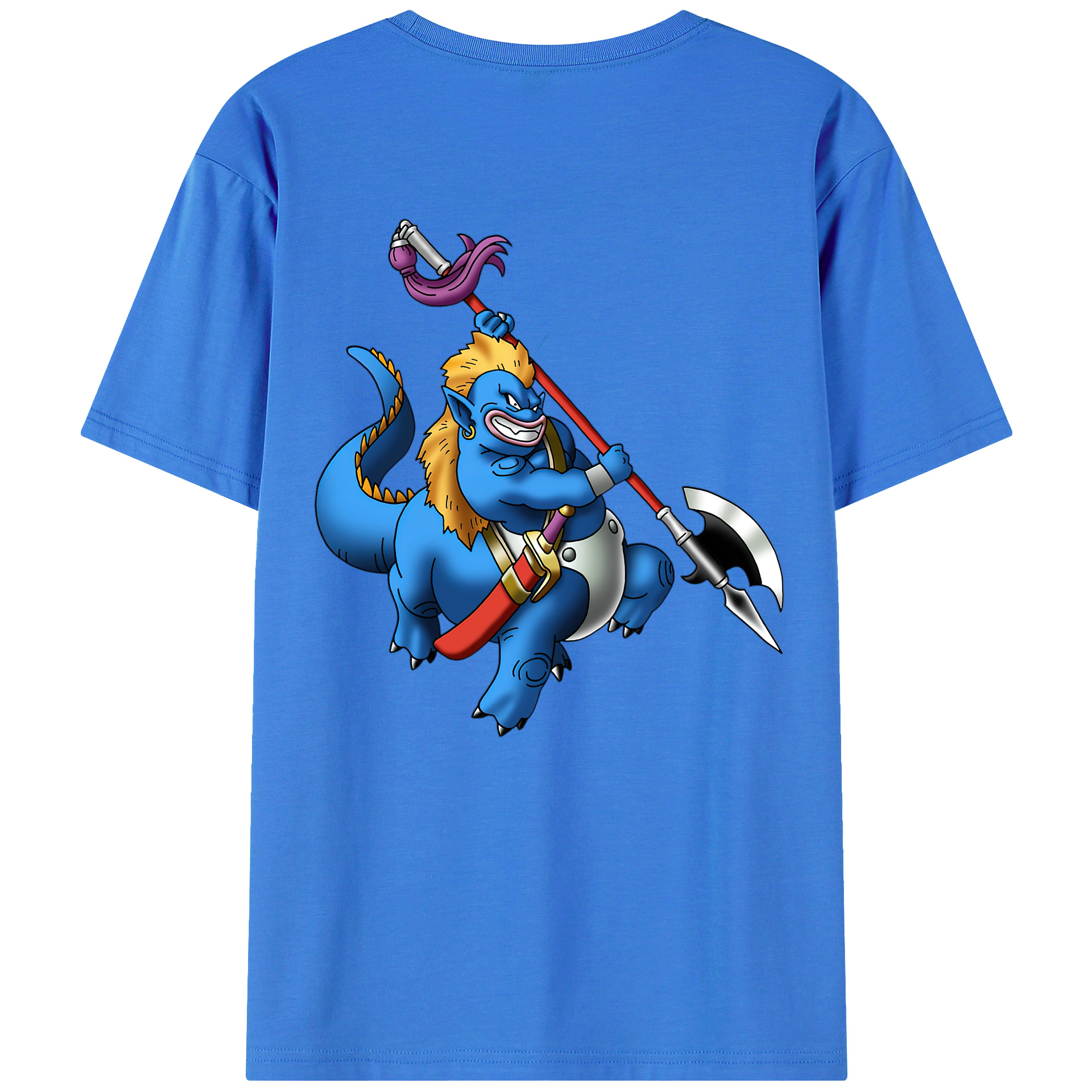 （画像用） ドラゴンクエスト Doragon Kuesuto Dragon Quest 綿100％ メンズ半袖Tシャツ（バックプリント） 通気性