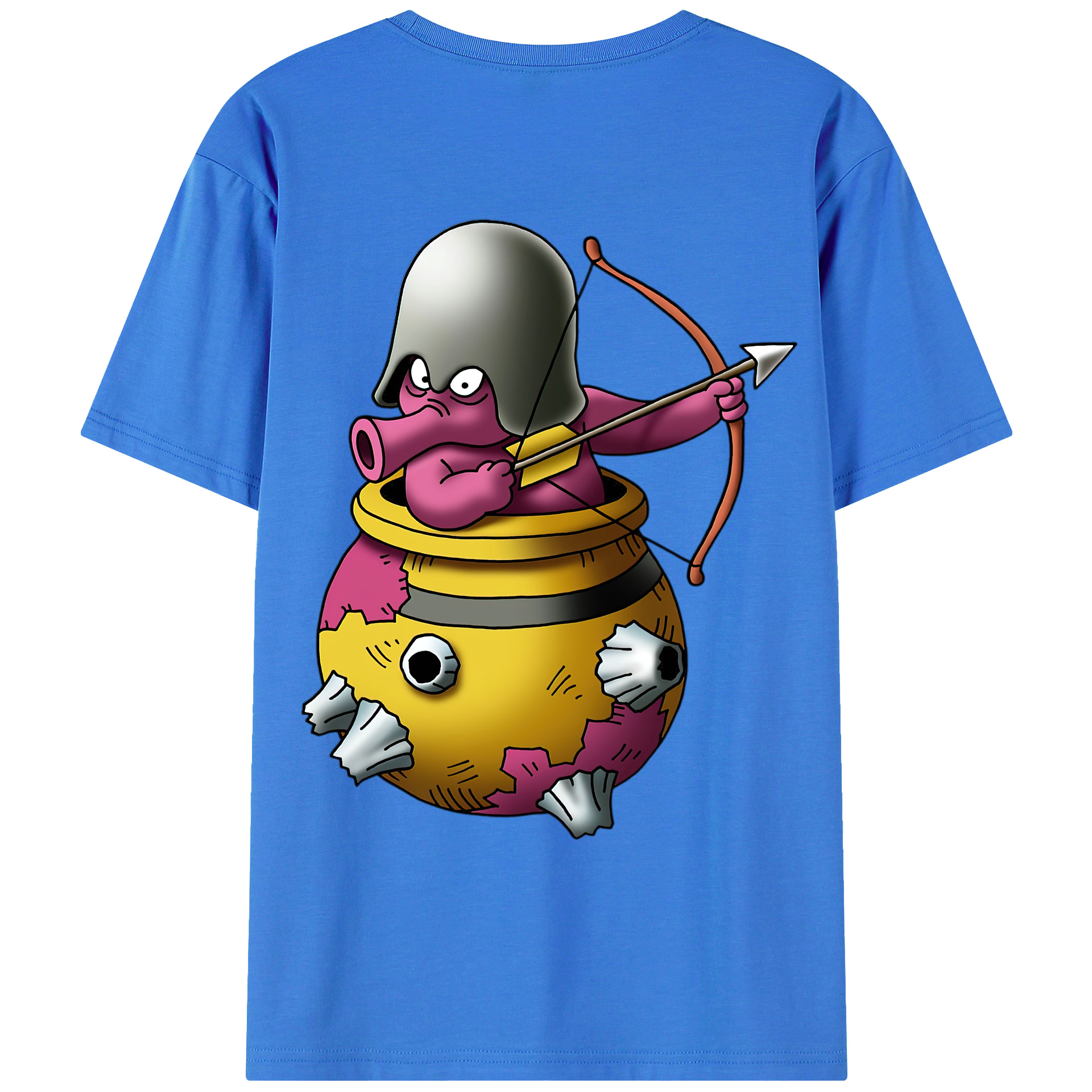 （画像用） ドラゴンクエスト Doragon Kuesuto Dragon Quest 綿100％ メンズ半袖Tシャツ（バックプリント） 通気性