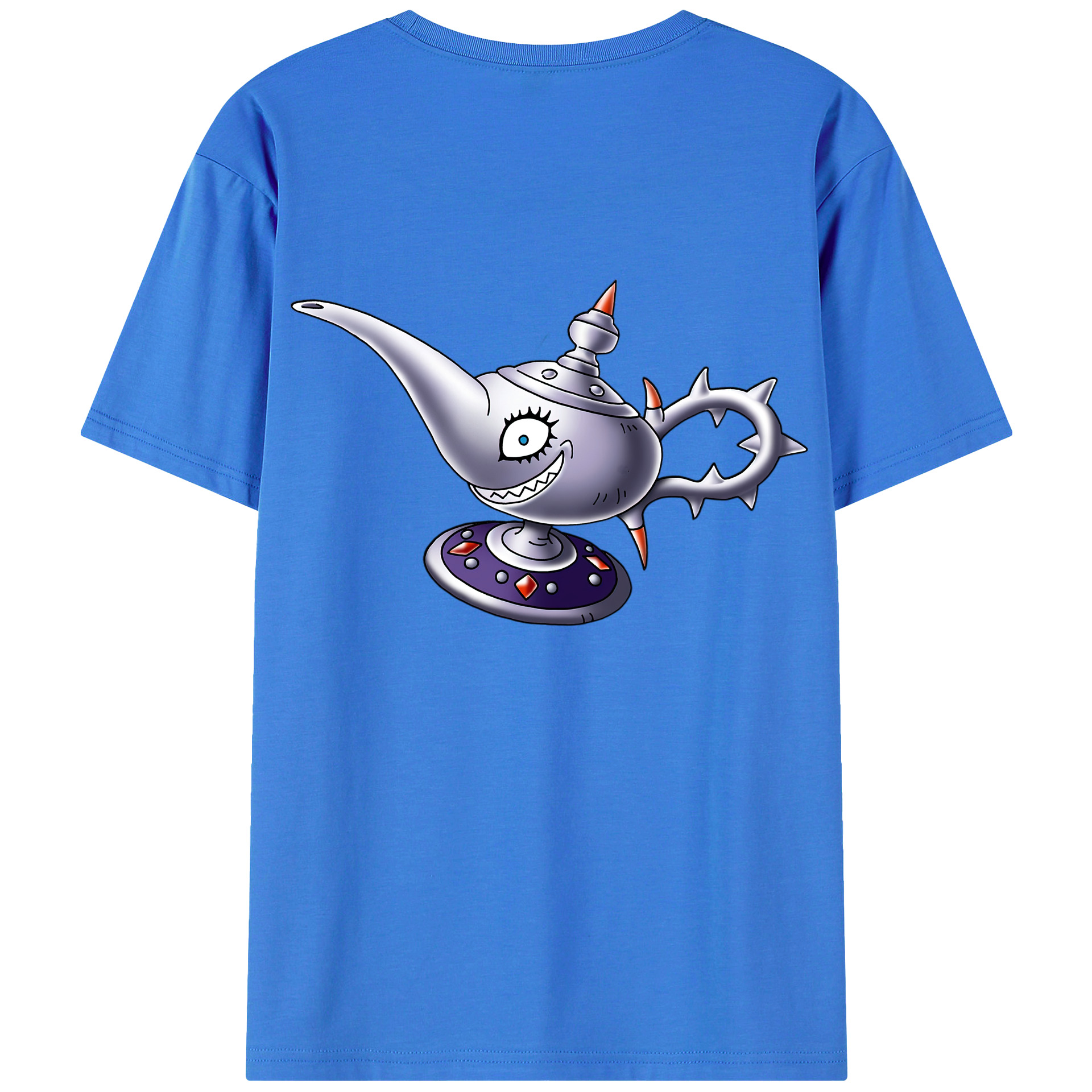 （画像用） ドラゴンクエスト Doragon Kuesuto Dragon Quest 綿100％ メンズ半袖Tシャツ（バックプリント） 通気性