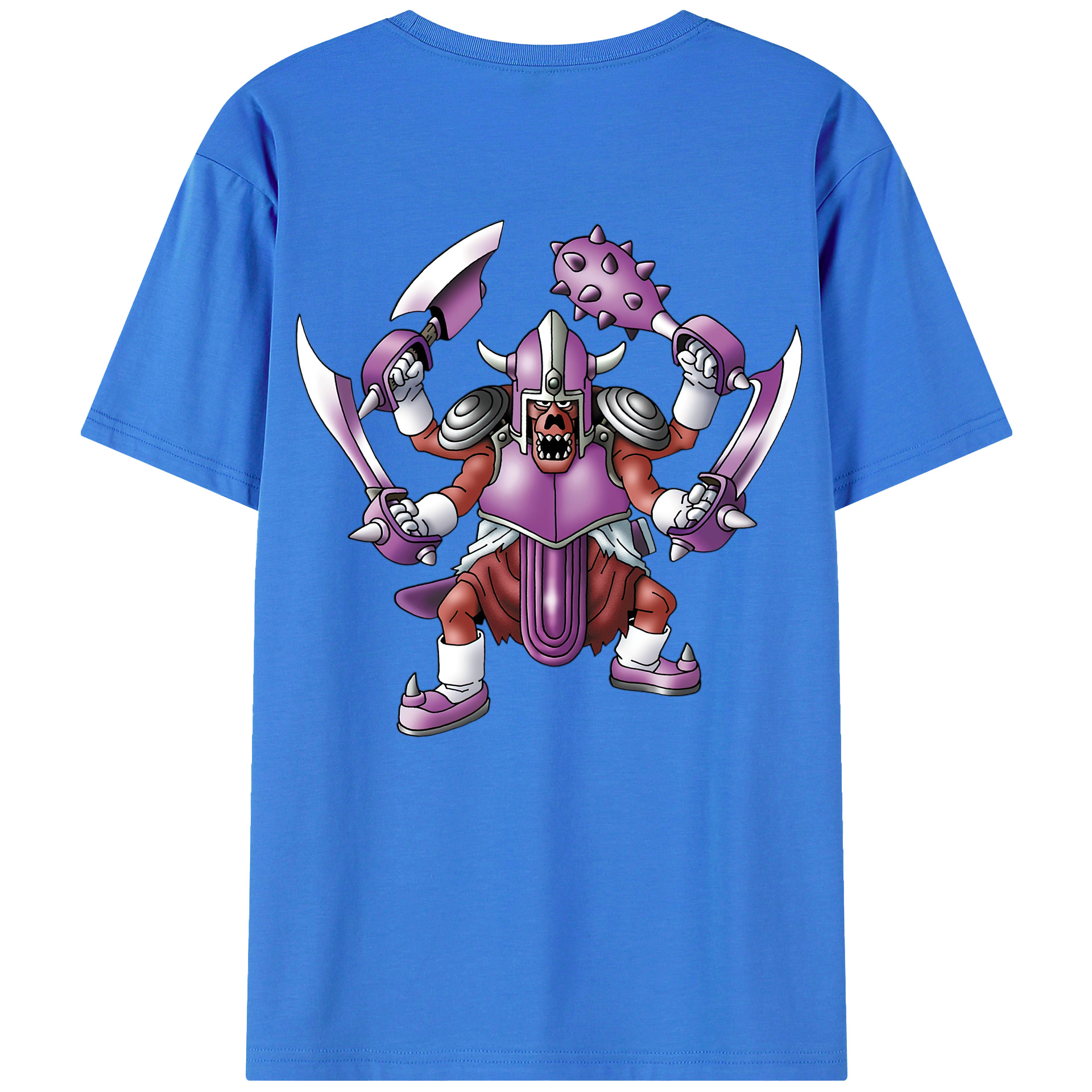 （画像用） ドラゴンクエスト Doragon Kuesuto Dragon Quest 綿100％ メンズ半袖Tシャツ（バックプリント） 通気性