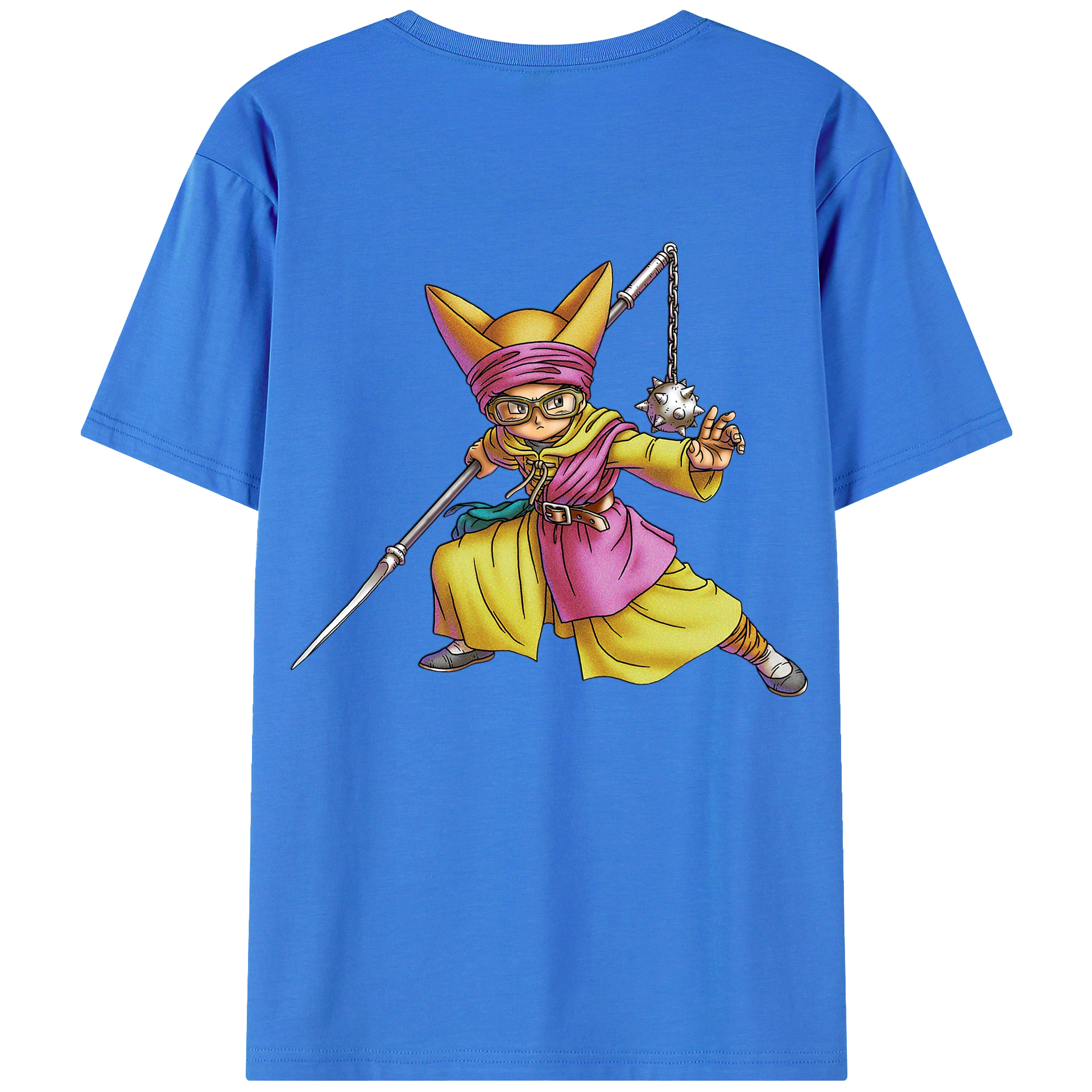 （画像用） ドラゴンクエスト Doragon Kuesuto Dragon Quest 綿100％ メンズ半袖Tシャツ（バックプリント） 通気性