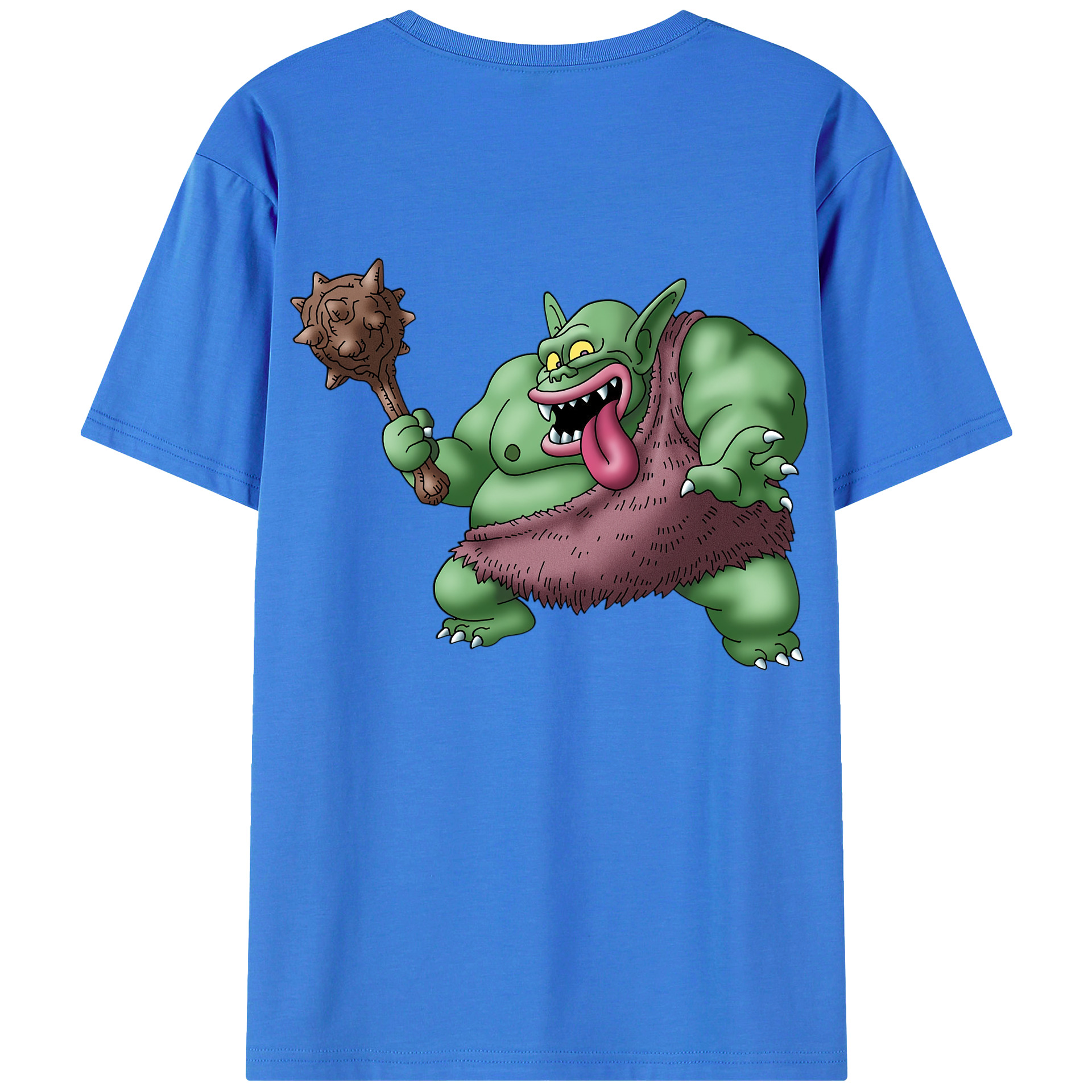 （画像用） ドラゴンクエスト Doragon Kuesuto Dragon Quest 綿100％ メンズ半袖Tシャツ（バックプリント） 通気性
