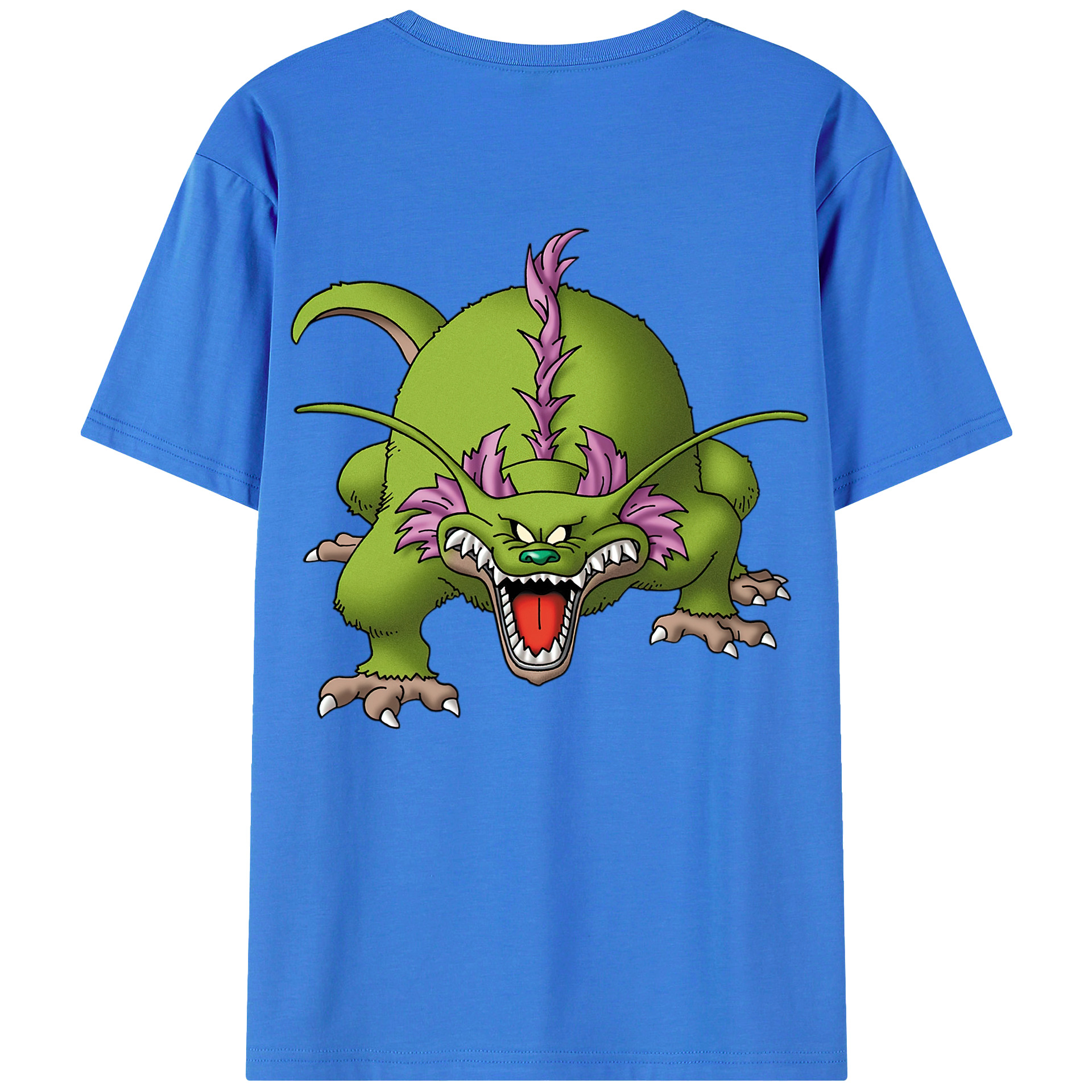 （画像用） ドラゴンクエスト Doragon Kuesuto Dragon Quest 綿100％ メンズ半袖Tシャツ（バックプリント） 通気性