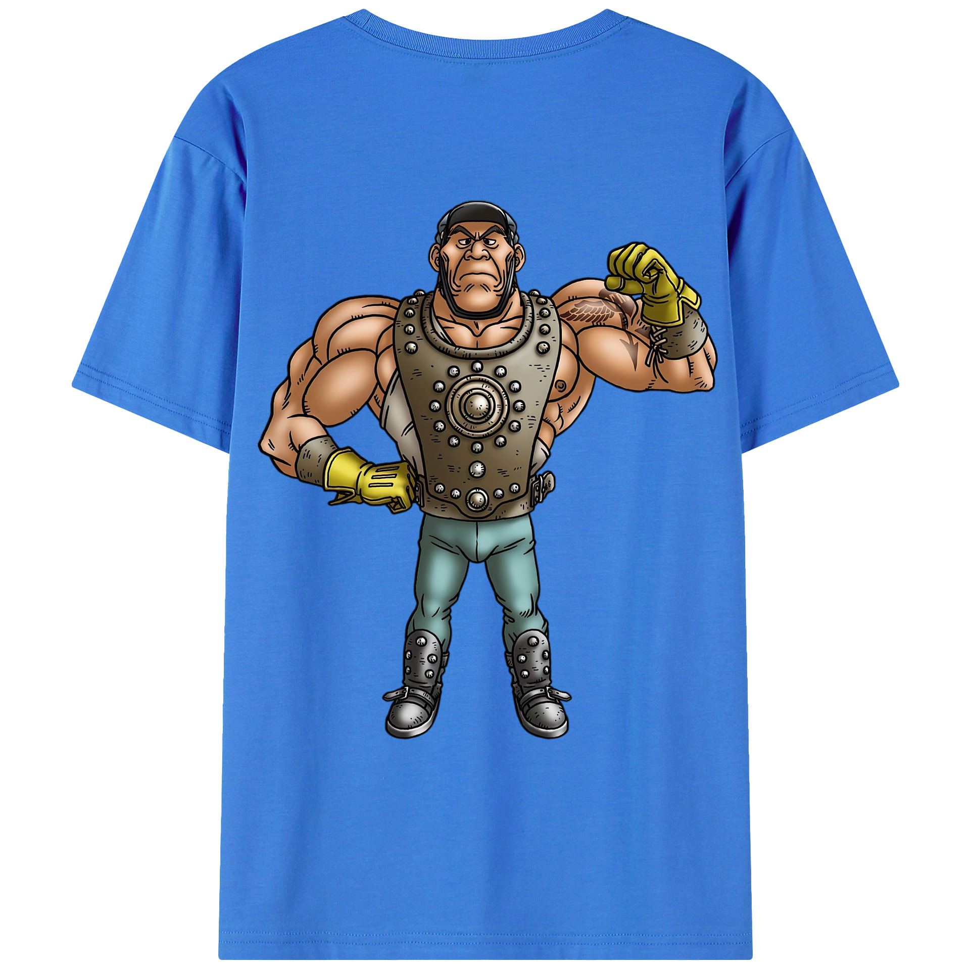 （画像用） ドラゴンクエスト Doragon Kuesuto Dragon Quest 綿100％ メンズ半袖Tシャツ（バックプリント） 通気性