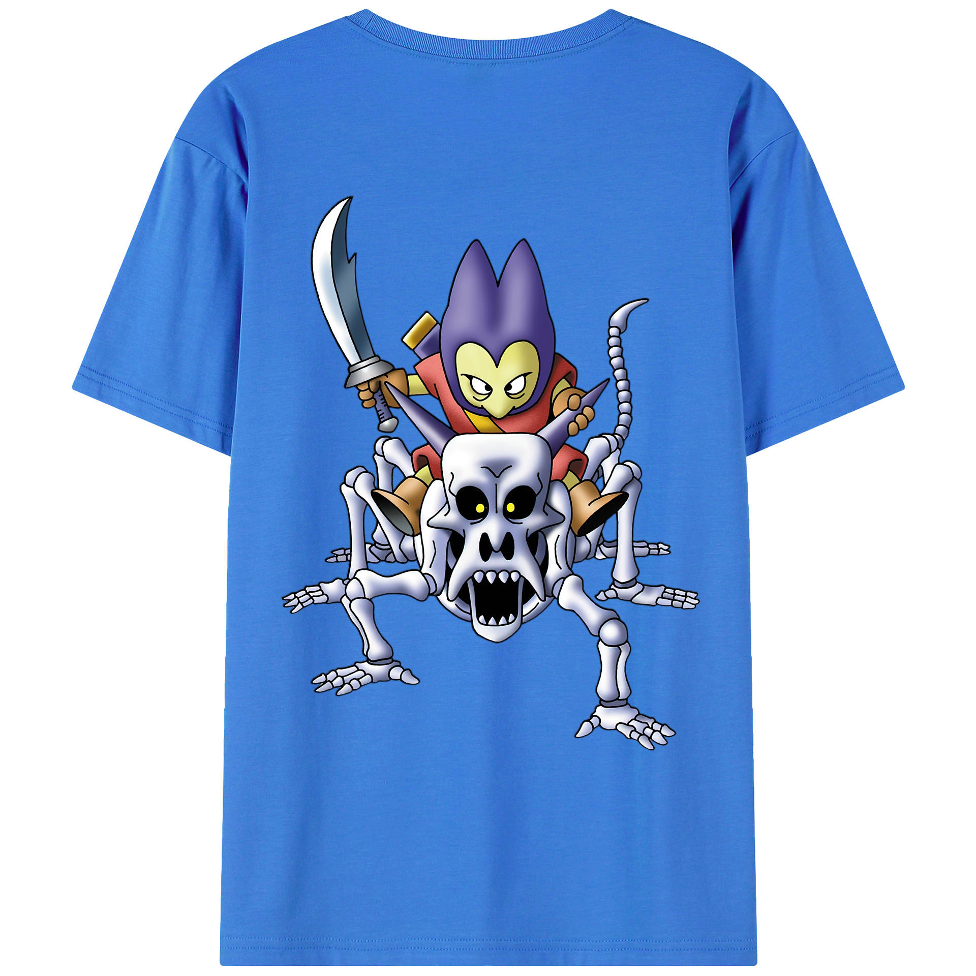 （画像用） ドラゴンクエスト Doragon Kuesuto Dragon Quest 綿100％ メンズ半袖Tシャツ（バックプリント） 通気性
