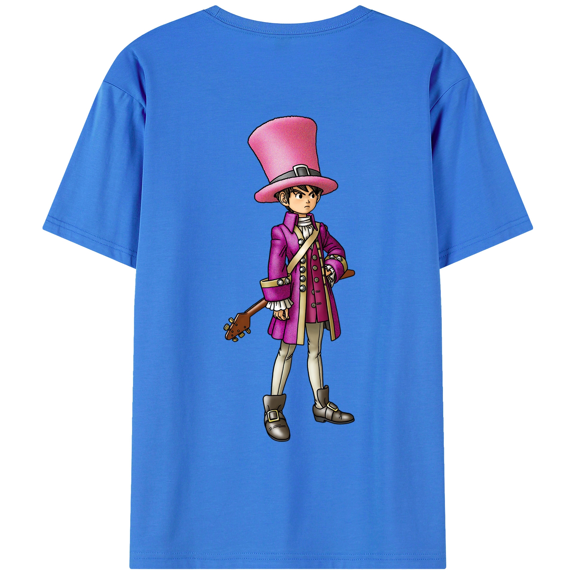 （画像用） ドラゴンクエスト Doragon Kuesuto Dragon Quest 綿100％ メンズ半袖Tシャツ（バックプリント） 通気性