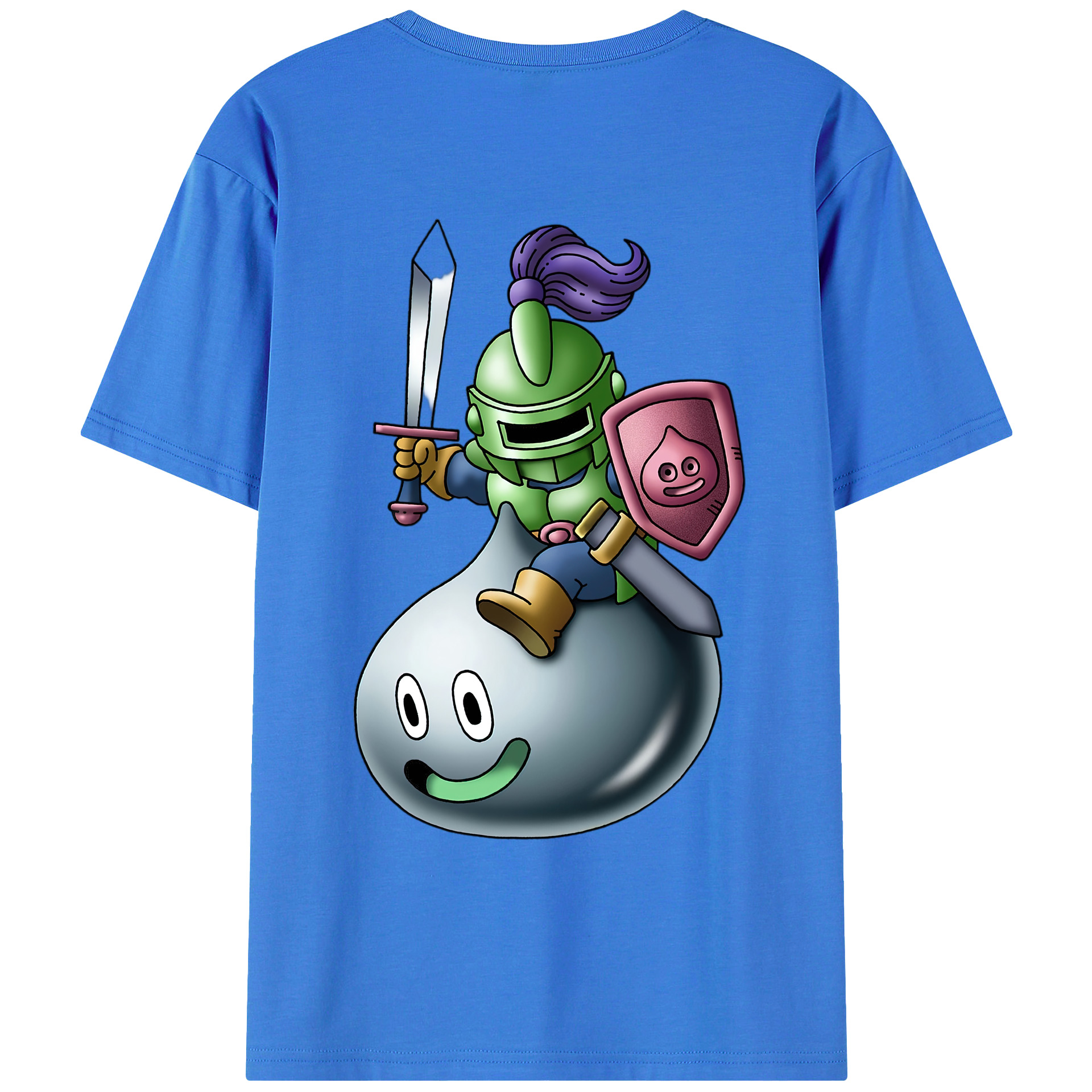 （画像用） ドラゴンクエスト Doragon Kuesuto Dragon Quest 綿100％ メンズ半袖Tシャツ（バックプリント） 通気性