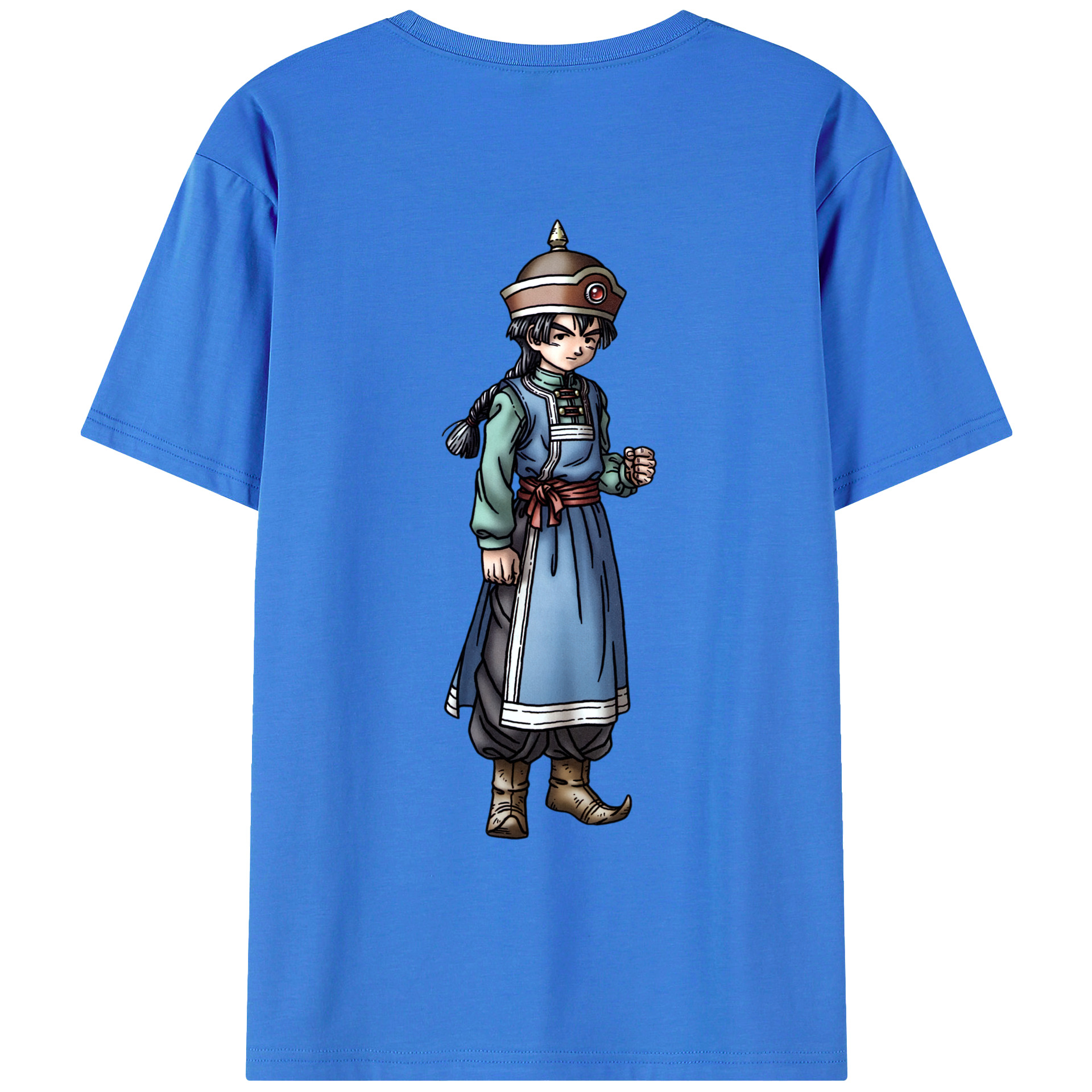（画像用） ドラゴンクエスト Doragon Kuesuto Dragon Quest 綿100％ メンズ半袖Tシャツ（バックプリント） 通気性