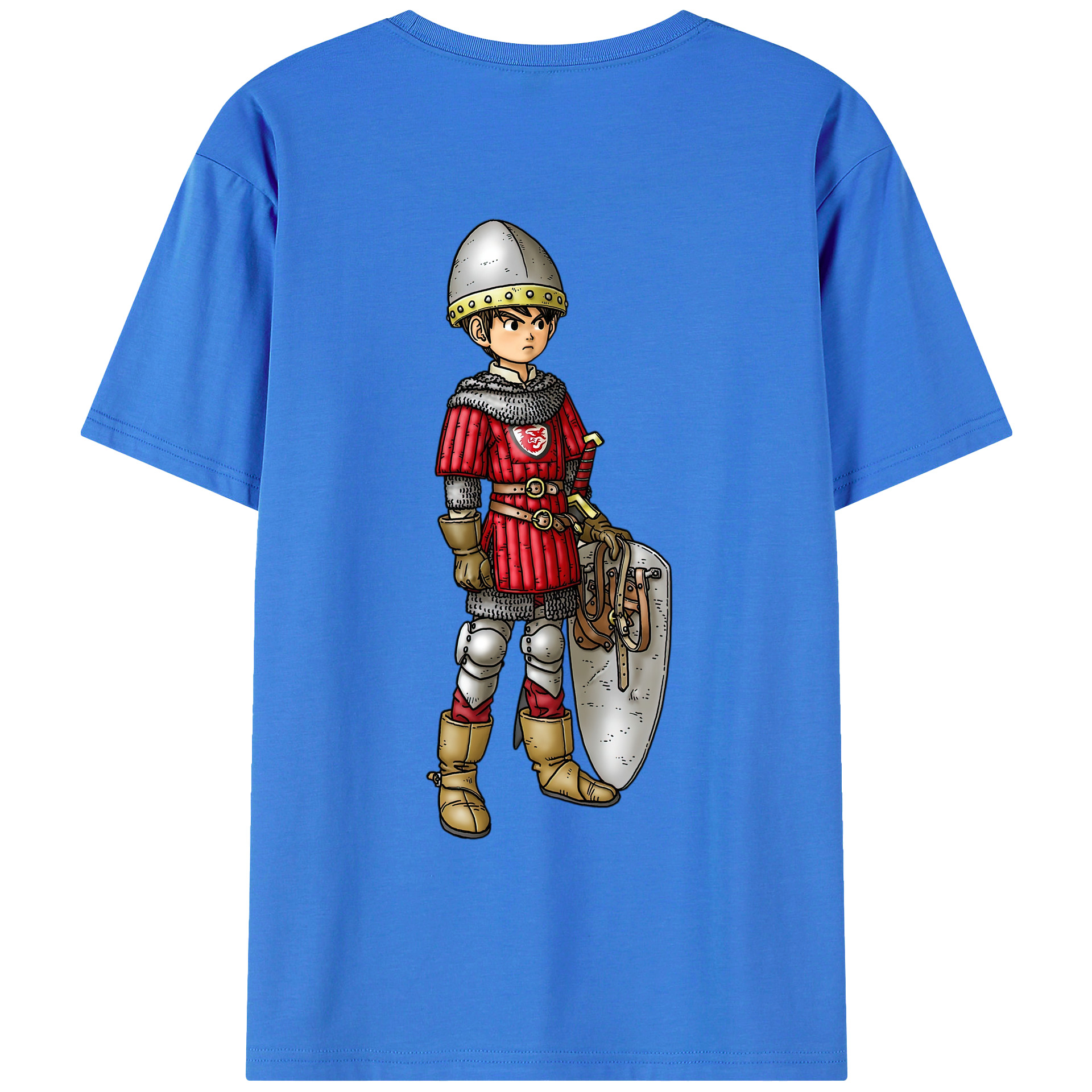 （画像用） ドラゴンクエスト Doragon Kuesuto Dragon Quest 綿100％ メンズ半袖Tシャツ（バックプリント） 通気性