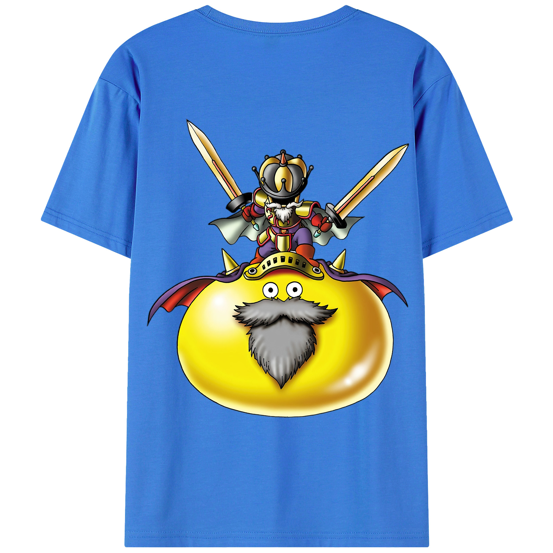 （画像用） ドラゴンクエスト Doragon Kuesuto Dragon Quest 綿100％ メンズ半袖Tシャツ（バックプリント） 通気性