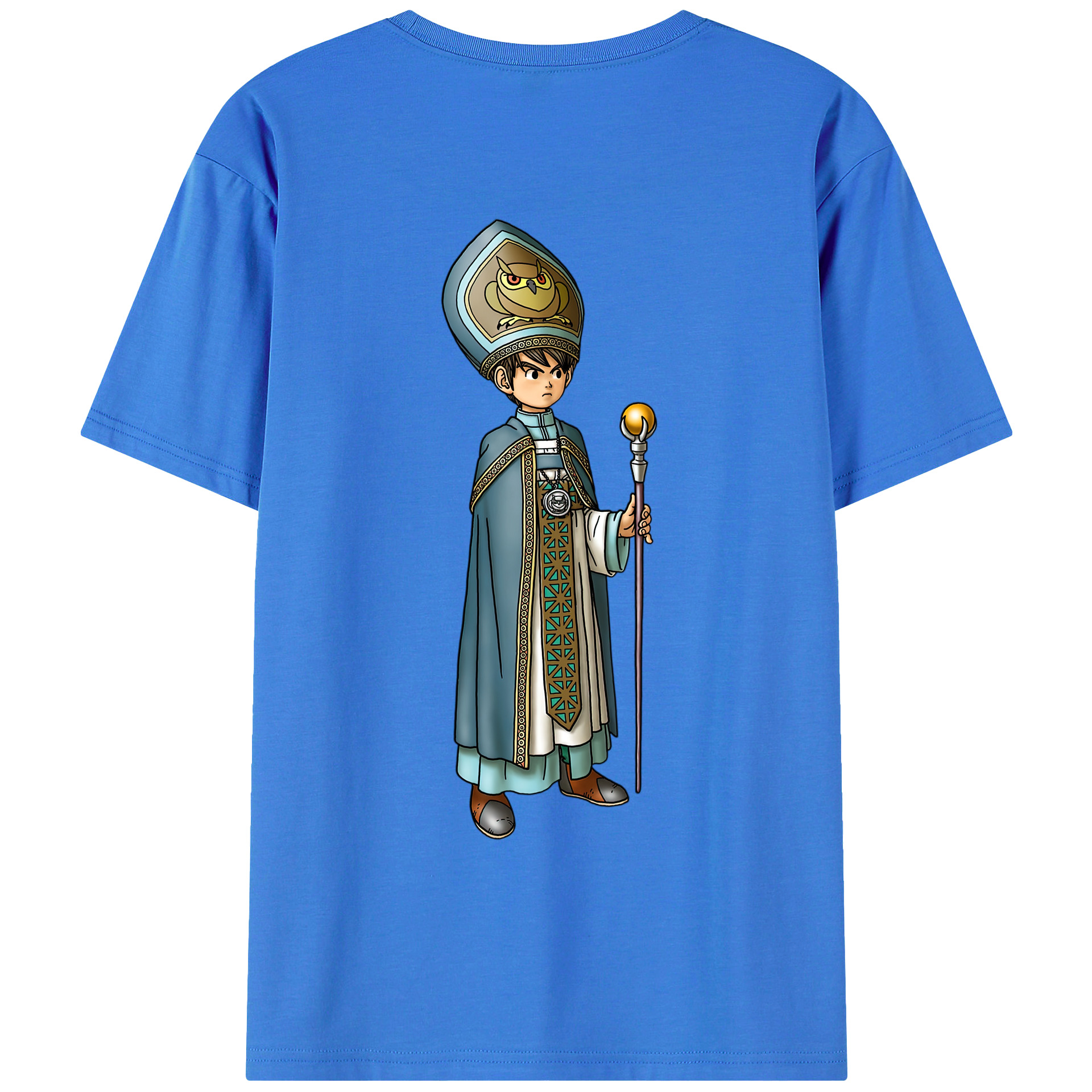 （画像用） ドラゴンクエスト Doragon Kuesuto Dragon Quest 綿100％ メンズ半袖Tシャツ（バックプリント） 通気性
