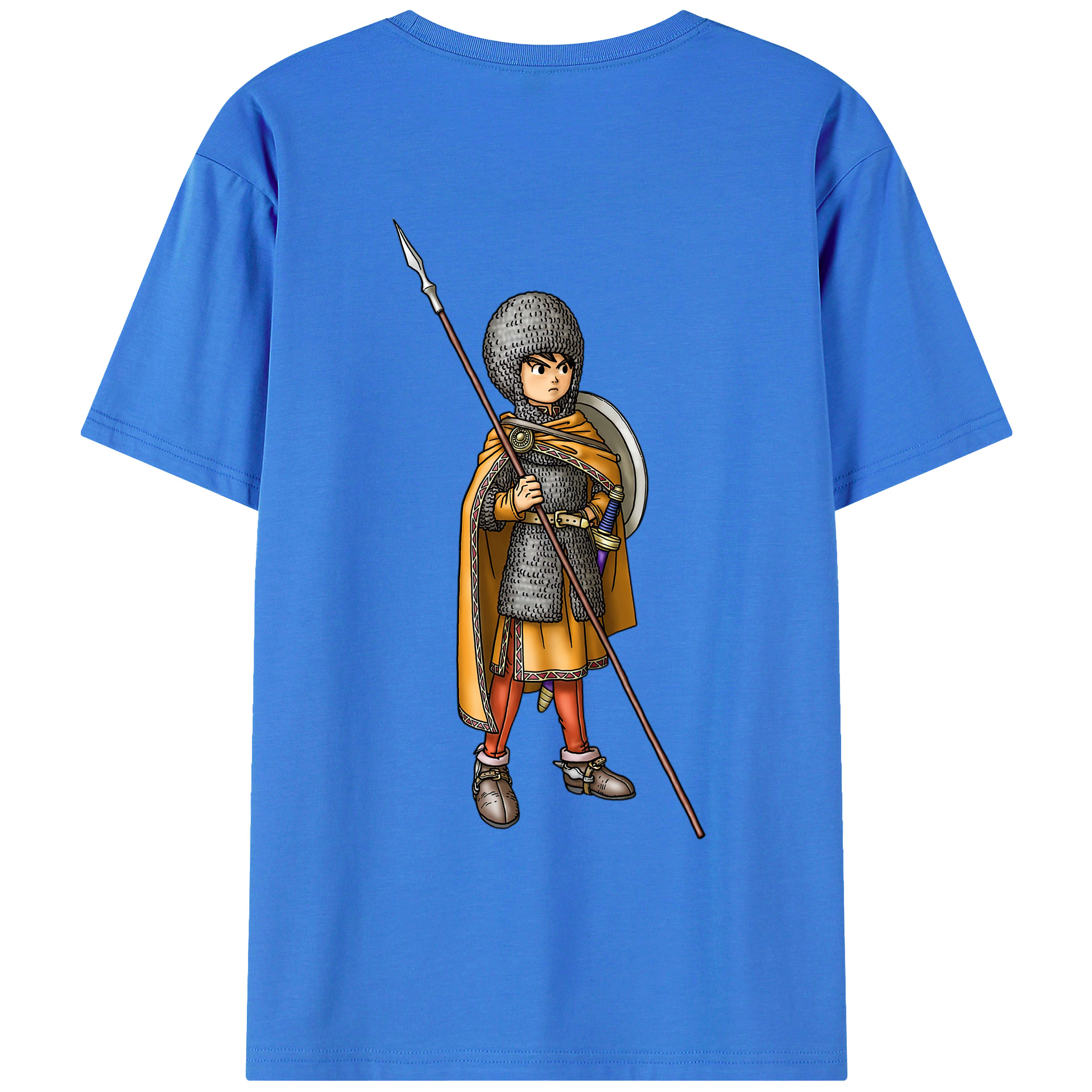 （画像用） ドラゴンクエスト Doragon Kuesuto Dragon Quest 綿100％ メンズ半袖Tシャツ（バックプリント） 通気性