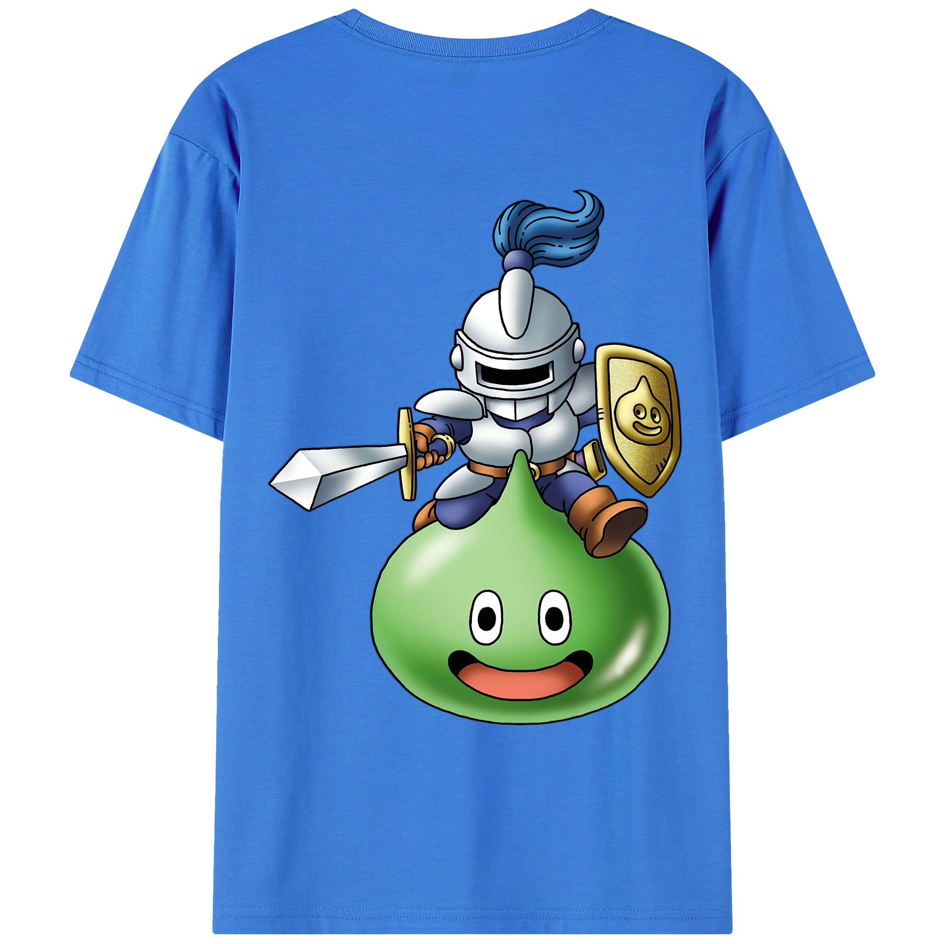 （画像用） ドラゴンクエスト Doragon Kuesuto Dragon Quest 綿100％ メンズ半袖Tシャツ（バックプリント） 通気性