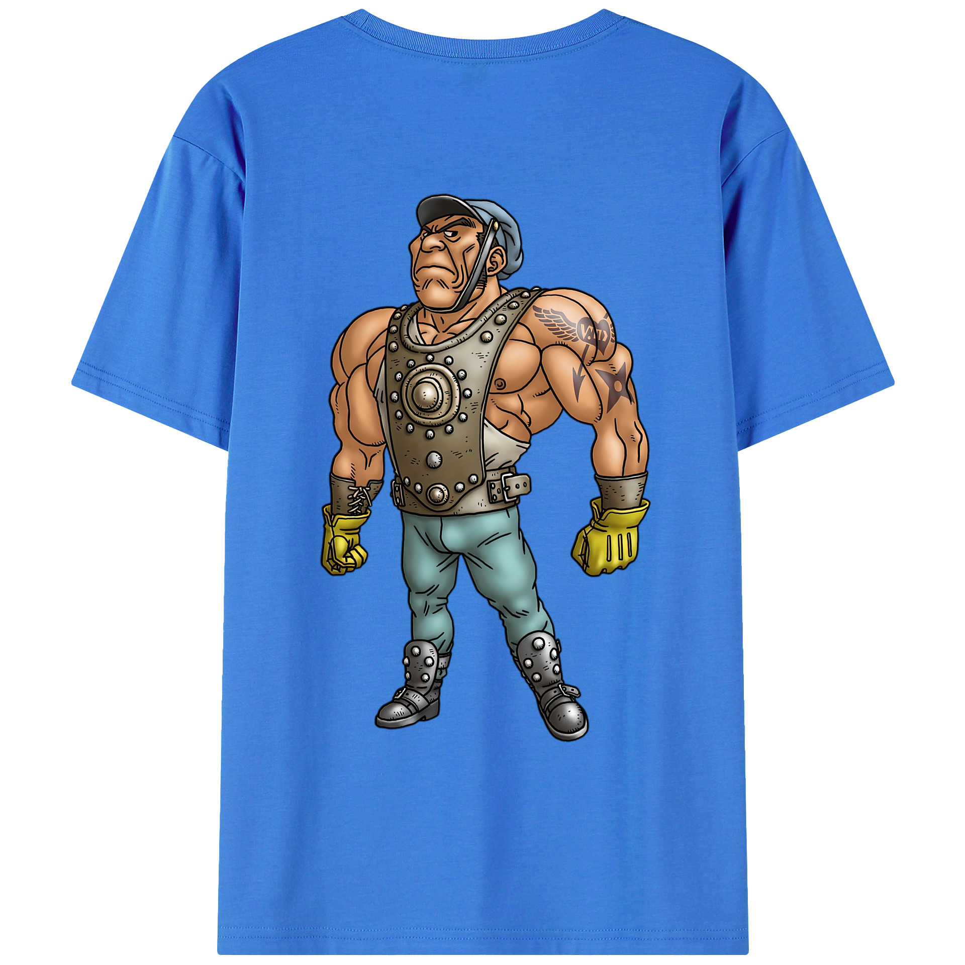 （画像用） ドラゴンクエスト Doragon Kuesuto Dragon Quest 綿100％ メンズ半袖Tシャツ（バックプリント） 通気性