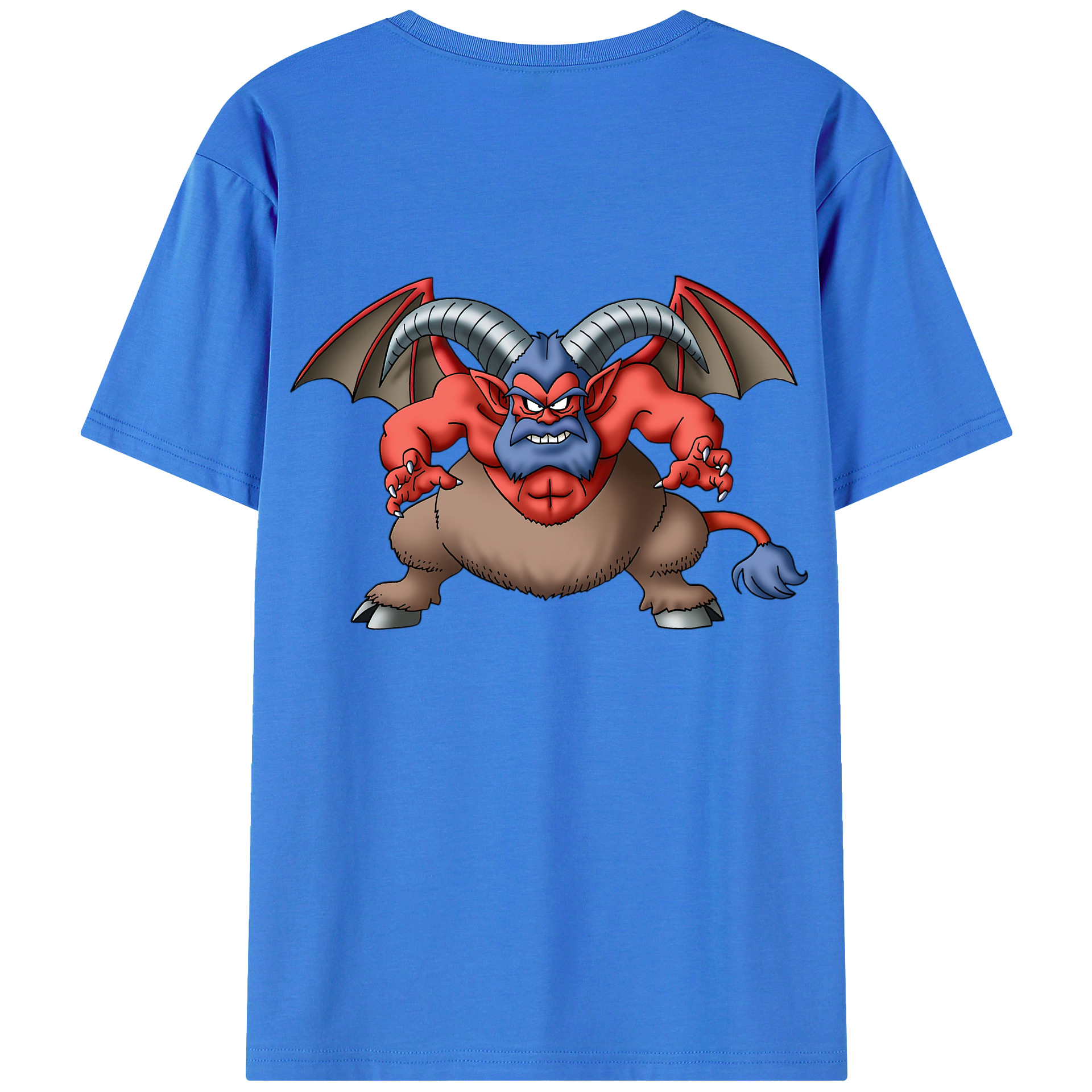 （画像用） ドラゴンクエスト Doragon Kuesuto Dragon Quest 綿100％ メンズ半袖Tシャツ（バックプリント） 通気性