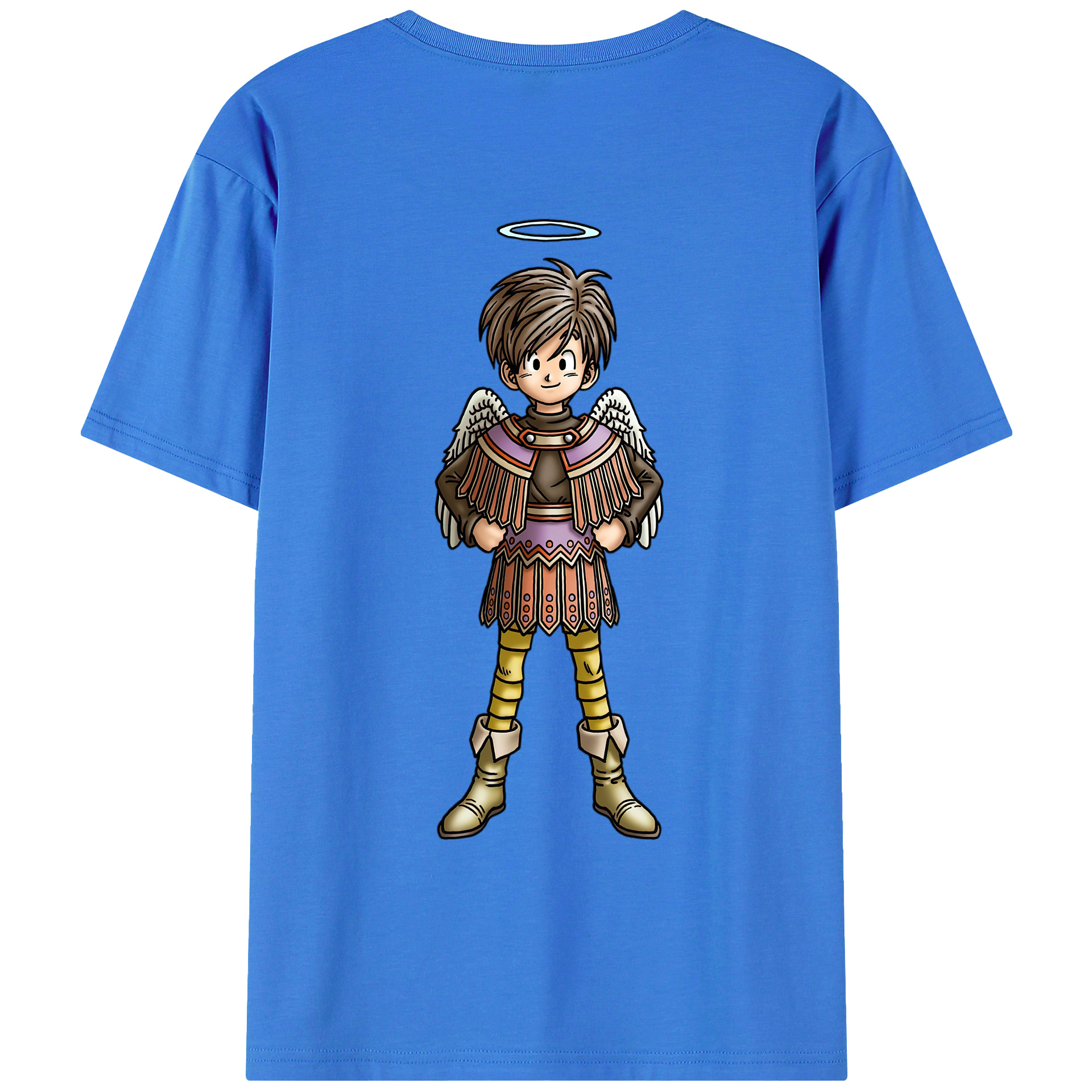 （画像用） ドラゴンクエスト Doragon Kuesuto Dragon Quest 綿100％ メンズ半袖Tシャツ（バックプリント） 通気性
