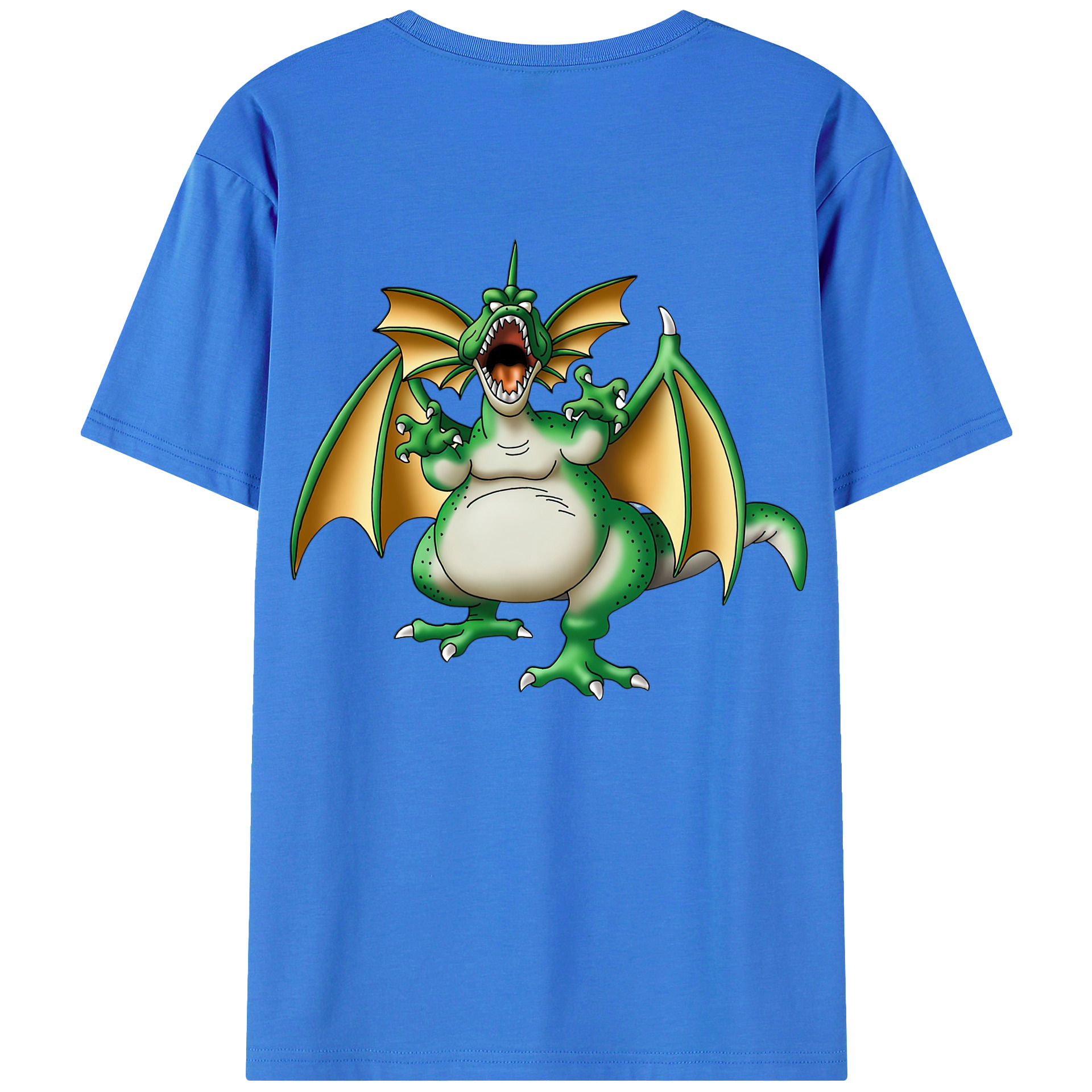 （画像用） ドラゴンクエスト Doragon Kuesuto Dragon Quest 綿100％ メンズ半袖Tシャツ（バックプリント） 通気性