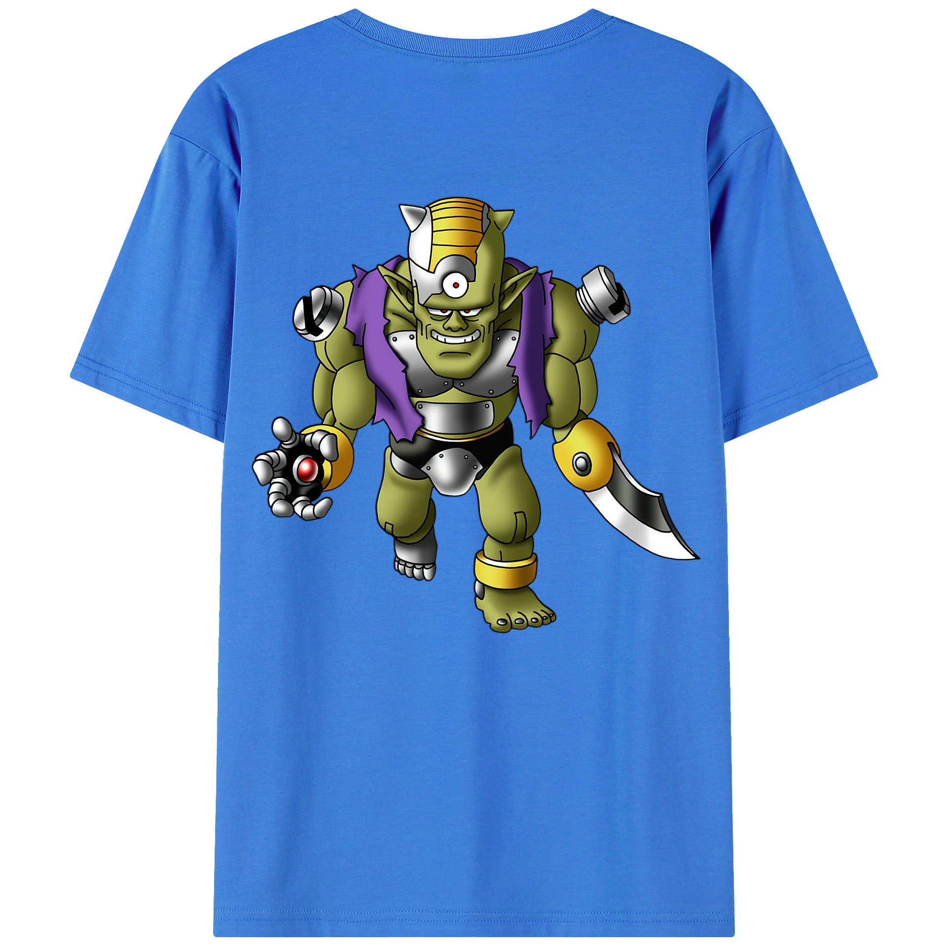 （画像用） ドラゴンクエスト Doragon Kuesuto Dragon Quest 綿100％ メンズ半袖Tシャツ（バックプリント） 通気性