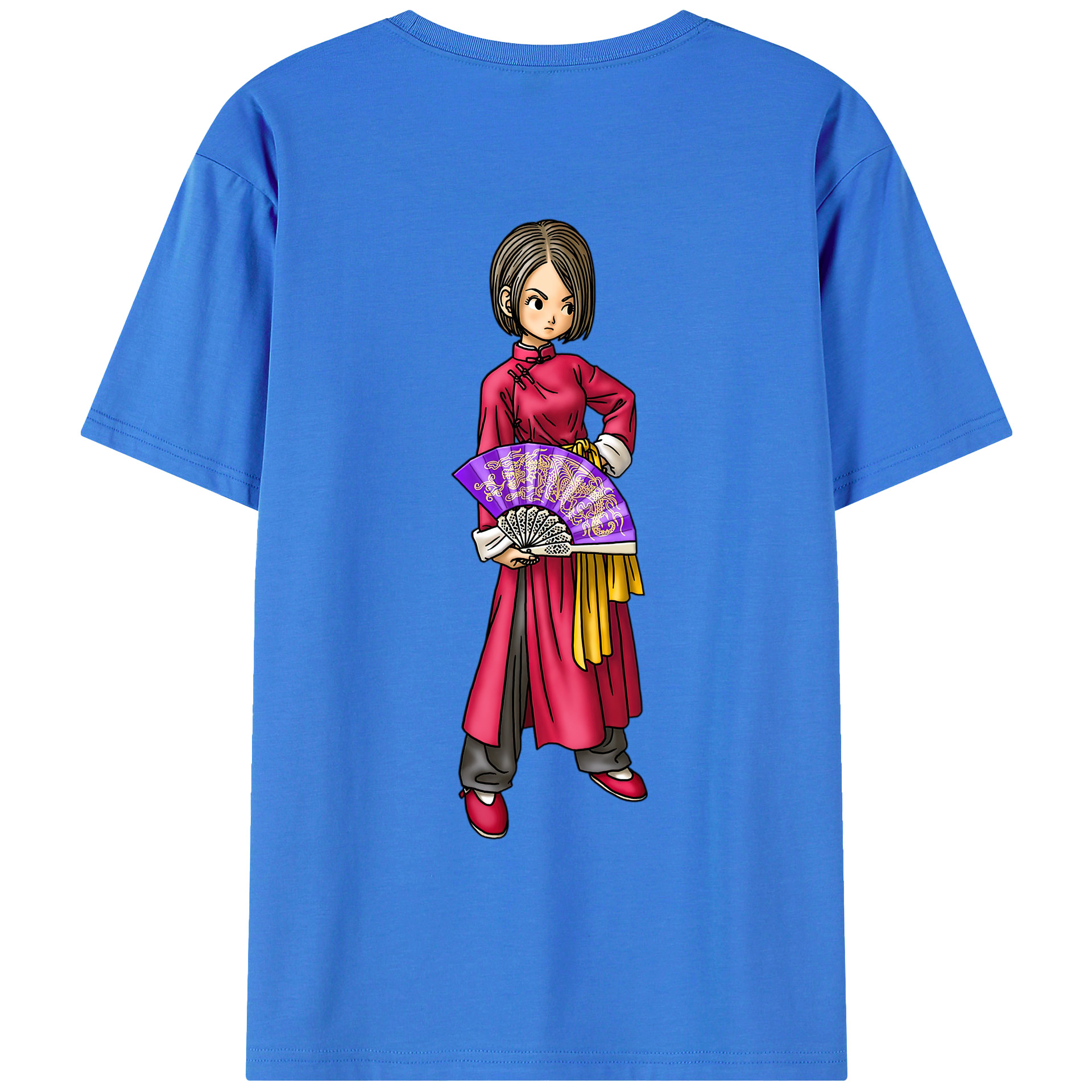 （画像用） ドラゴンクエスト Doragon Kuesuto Dragon Quest 綿100％ メンズ半袖Tシャツ（バックプリント） 通気性
