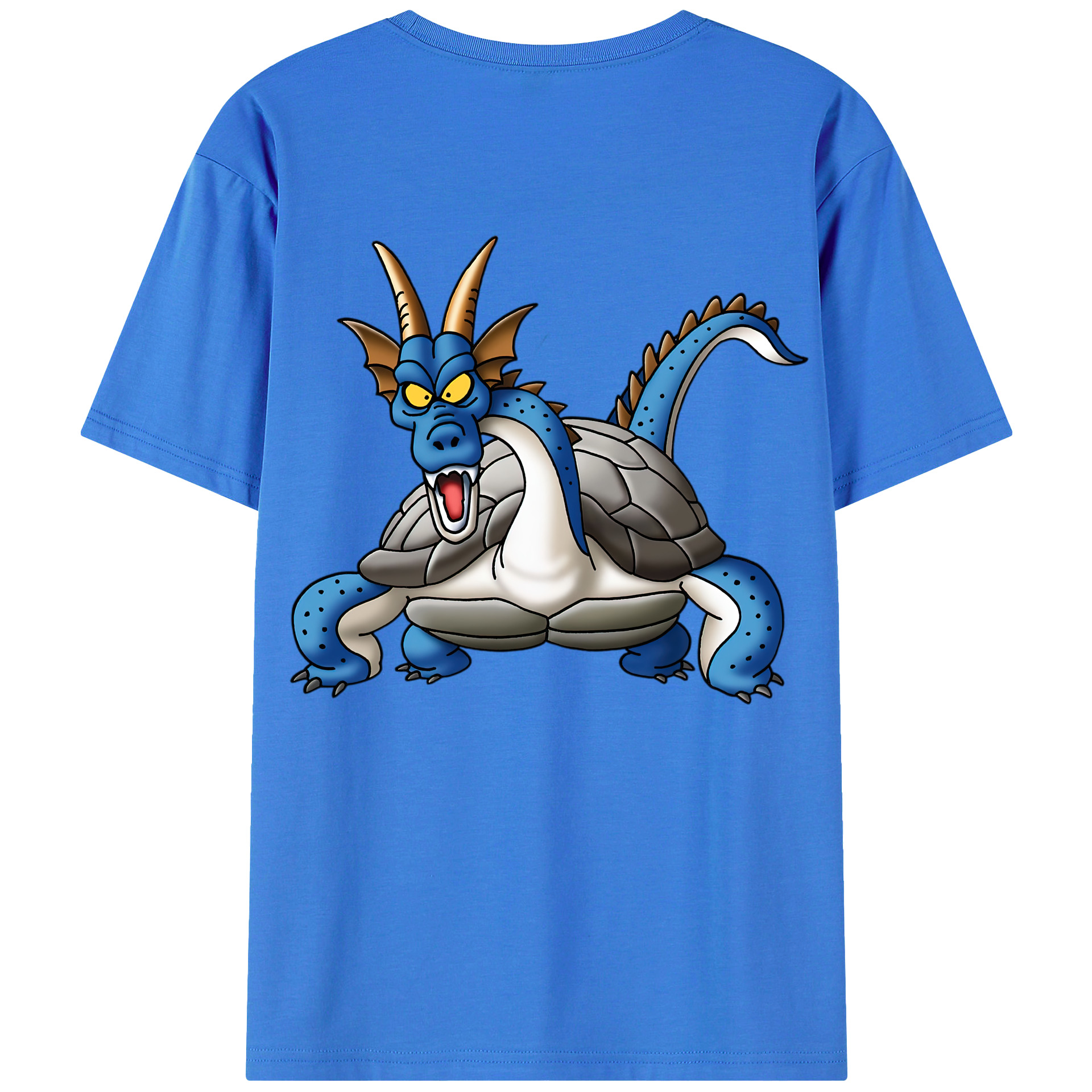 （画像用） ドラゴンクエスト Doragon Kuesuto Dragon Quest 綿100％ メンズ半袖Tシャツ（バックプリント） 通気性