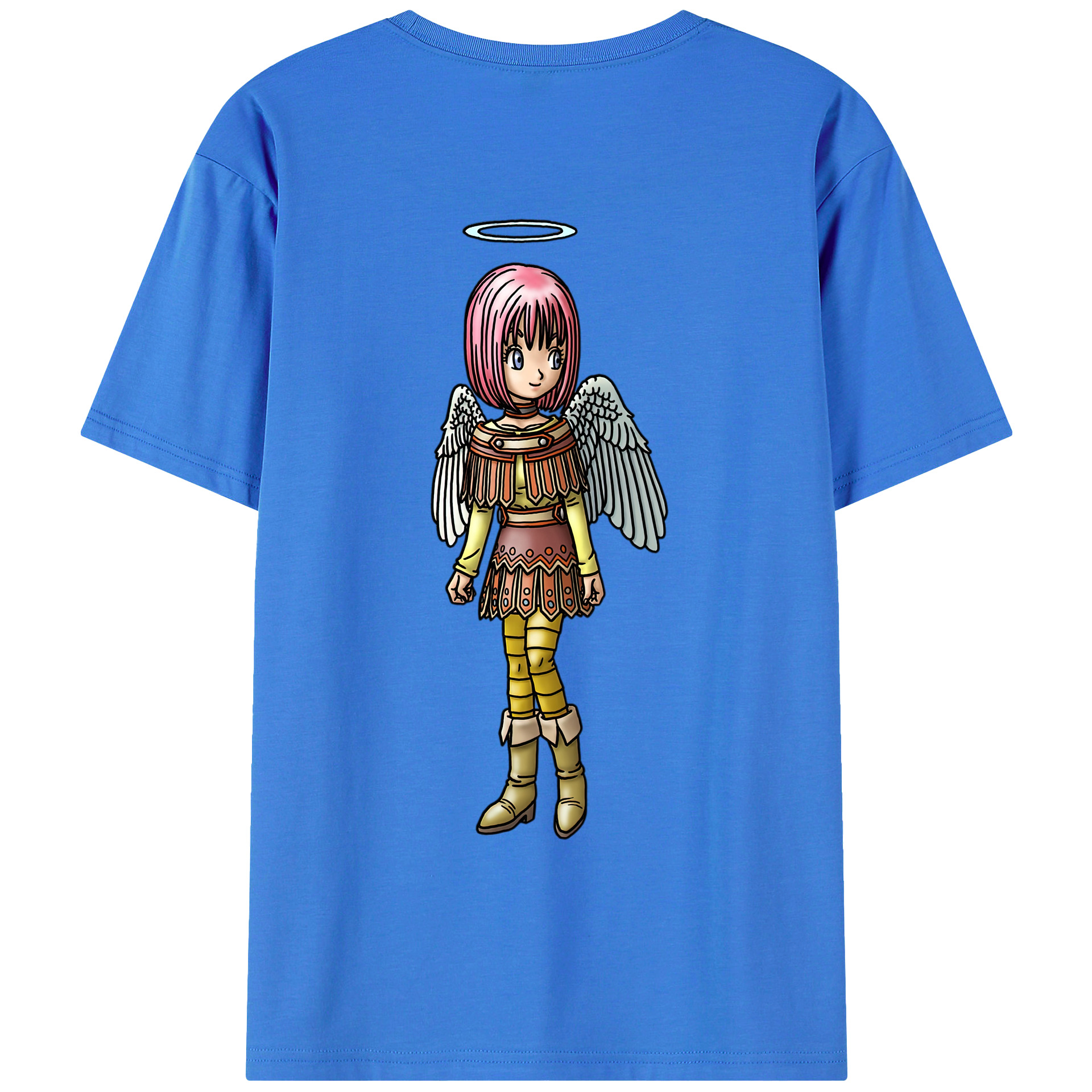 （画像用） ドラゴンクエスト Doragon Kuesuto Dragon Quest 綿100％ メンズ半袖Tシャツ（バックプリント） 通気性