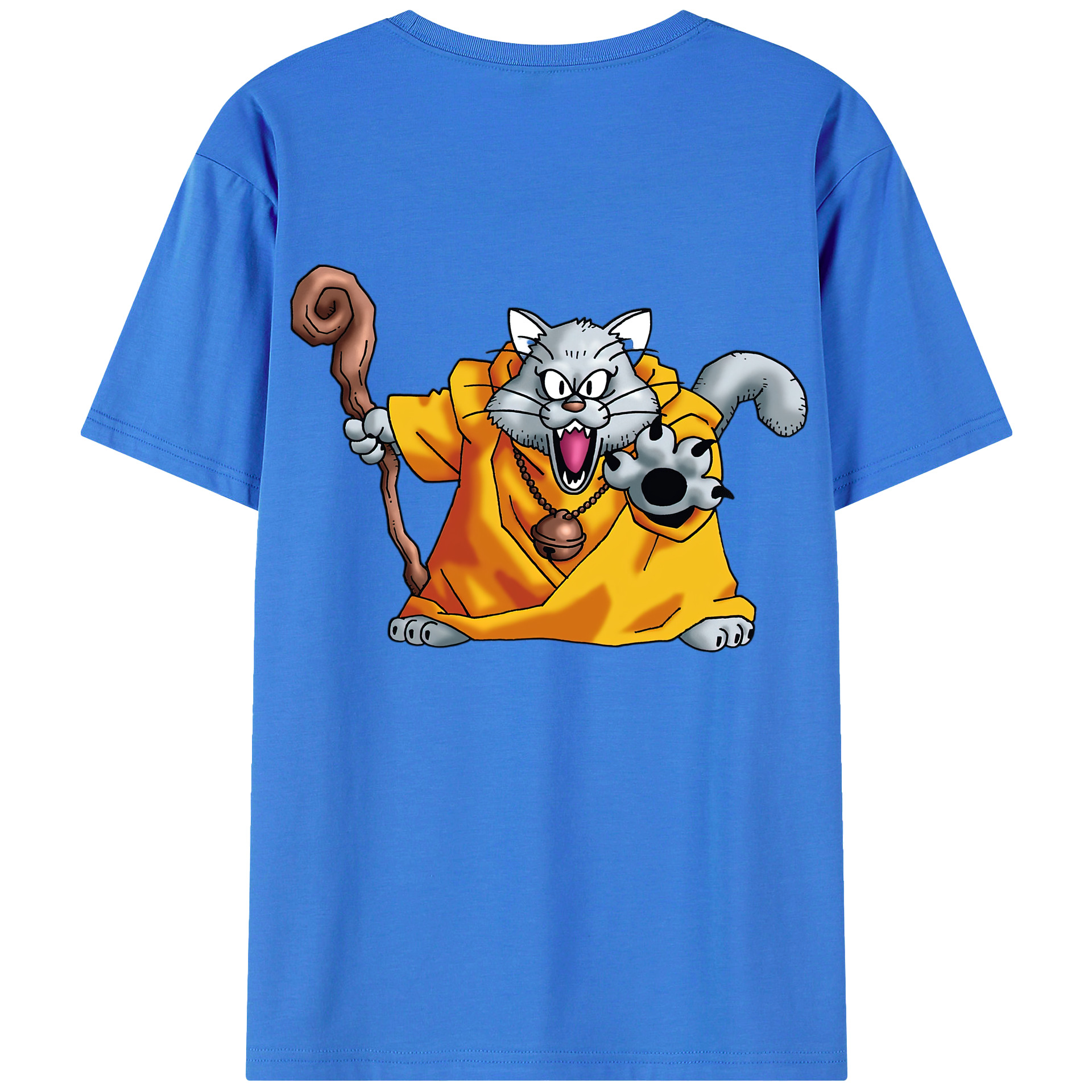 （画像用） ドラゴンクエスト Doragon Kuesuto Dragon Quest 綿100％ メンズ半袖Tシャツ（バックプリント） 通気性