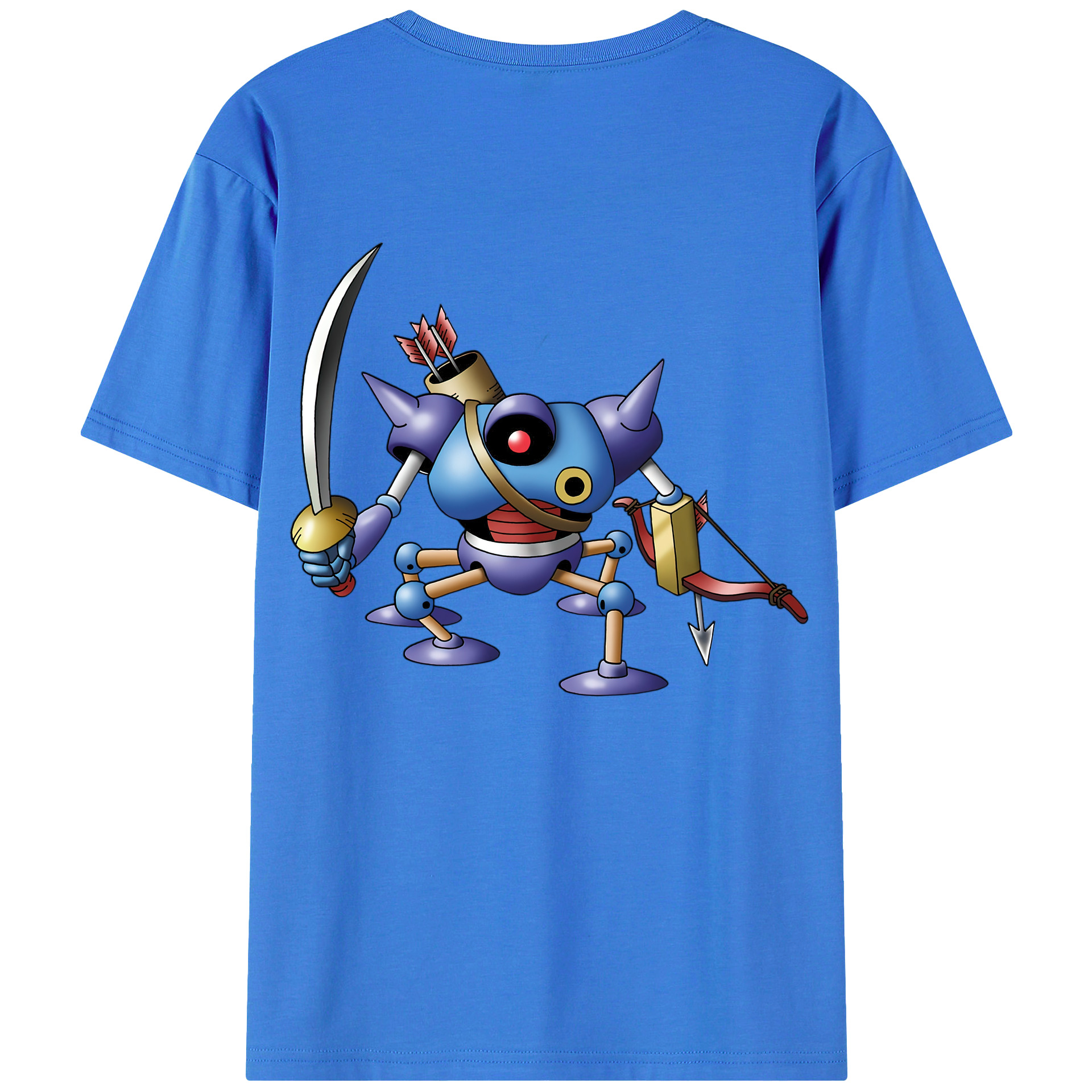 （画像用） ドラゴンクエスト Doragon Kuesuto Dragon Quest 綿100％ メンズ半袖Tシャツ（バックプリント） 通気性