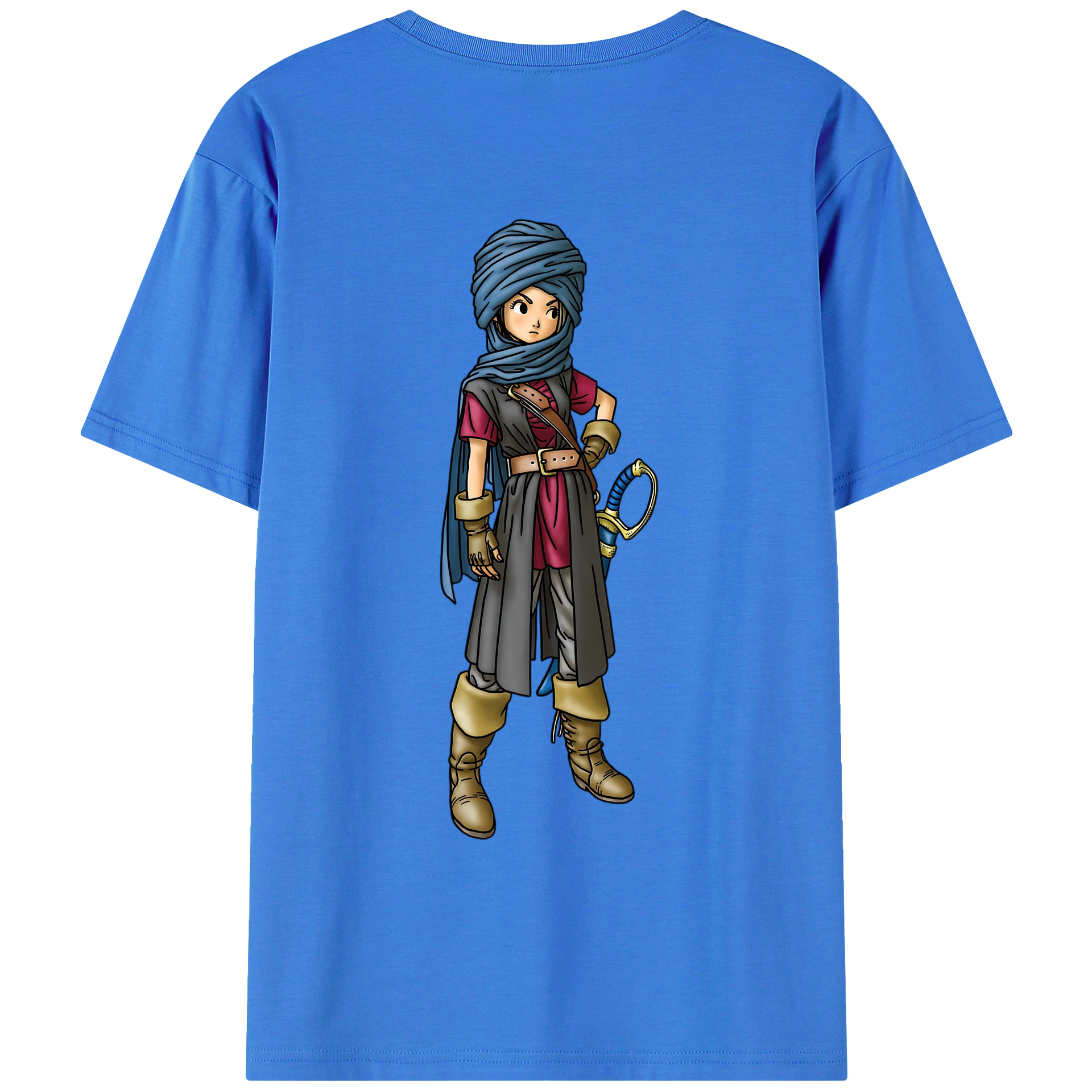 （画像用） ドラゴンクエスト Doragon Kuesuto Dragon Quest 綿100％ メンズ半袖Tシャツ（バックプリント） 通気性