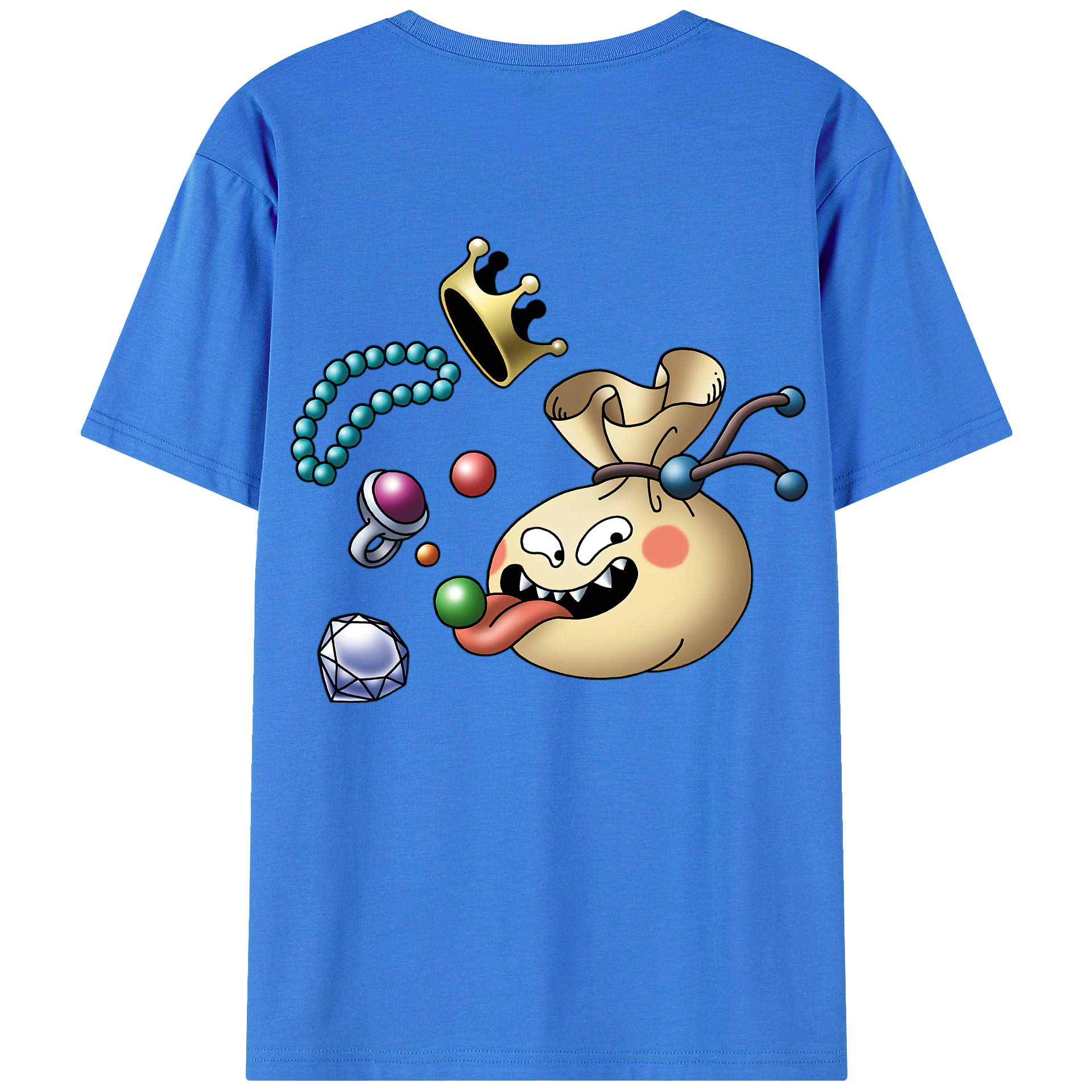 （画像用） ドラゴンクエスト Doragon Kuesuto Dragon Quest 綿100％ メンズ半袖Tシャツ（バックプリント） 通気性