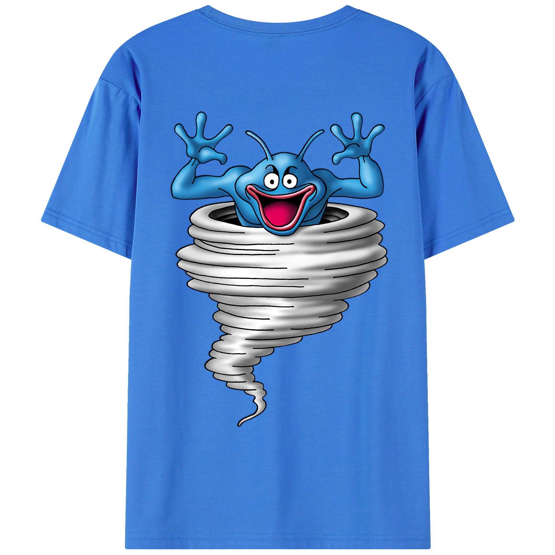 （画像用） ドラゴンクエスト Doragon Kuesuto Dragon Quest 綿100％ メンズ半袖Tシャツ（バックプリント） 通気性