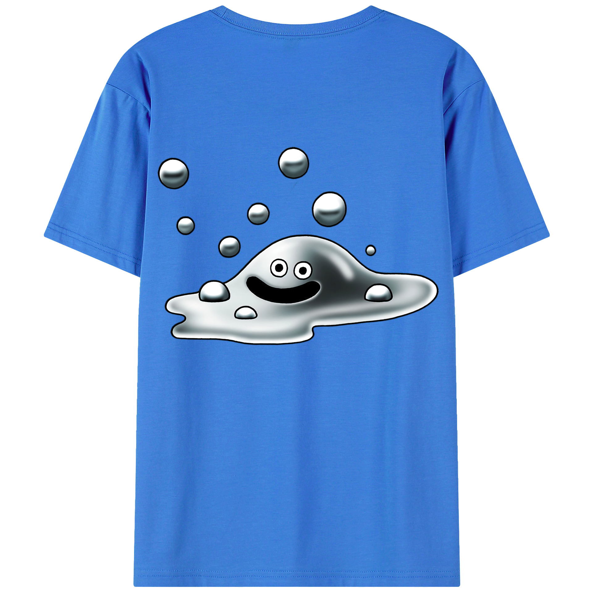 （画像用） ドラゴンクエスト Doragon Kuesuto Dragon Quest 綿100％ メンズ半袖Tシャツ（バックプリント） 通気性