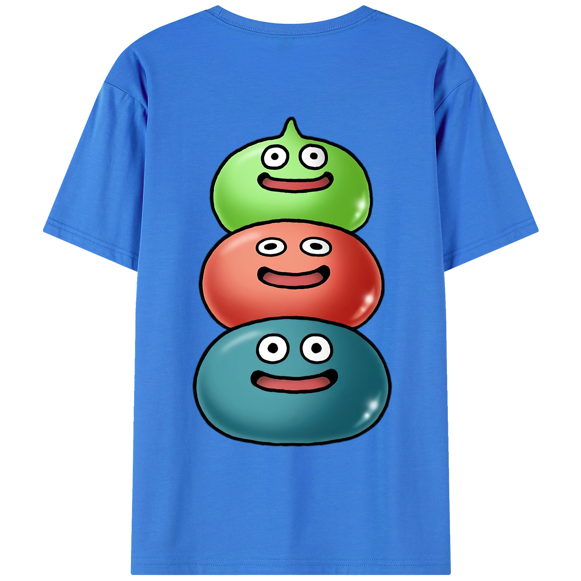 （画像用） ドラゴンクエスト Doragon Kuesuto Dragon Quest 綿100％ メンズ半袖Tシャツ（バックプリント） 通気性