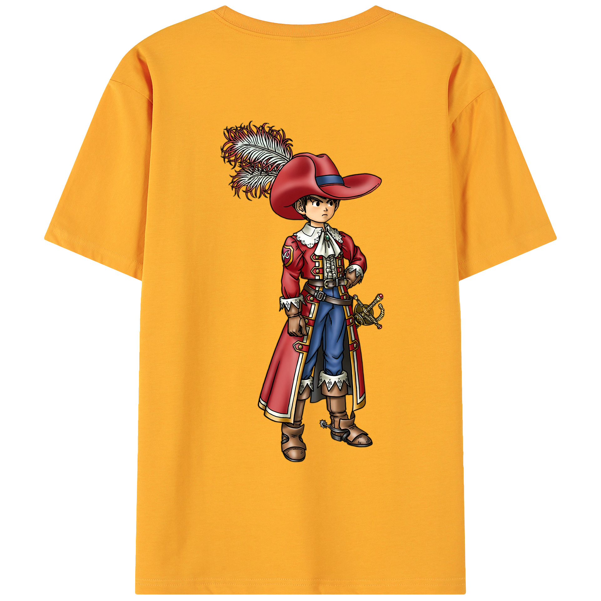 （画像用） ドラゴンクエスト Doragon Kuesuto Dragon Quest 綿100％ メンズ半袖Tシャツ（バックプリント） 通気性