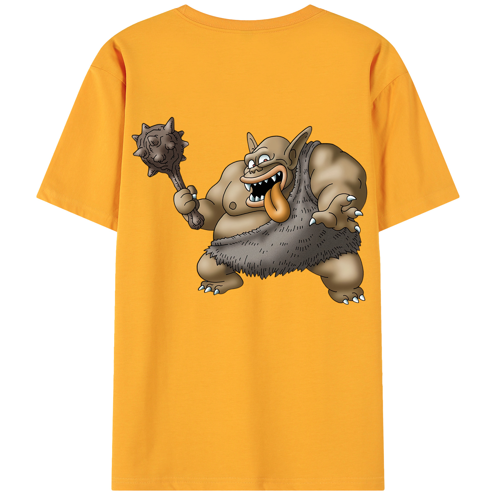 （画像用） ドラゴンクエスト Doragon Kuesuto Dragon Quest 綿100％ メンズ半袖Tシャツ（バックプリント） 通気性