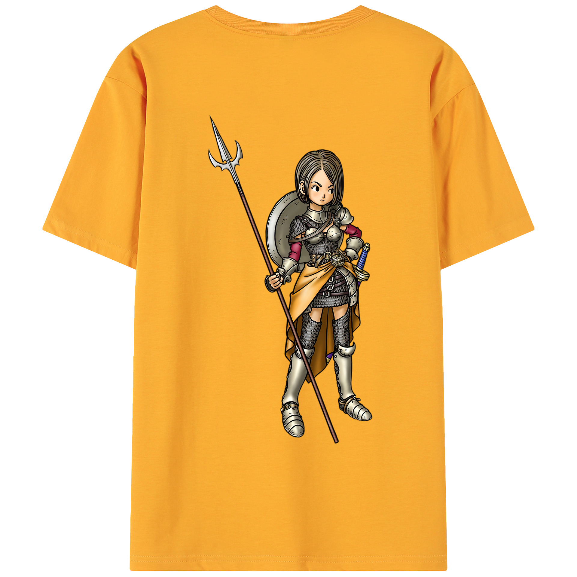 （画像用） ドラゴンクエスト Doragon Kuesuto Dragon Quest 綿100％ メンズ半袖Tシャツ（バックプリント） 通気性