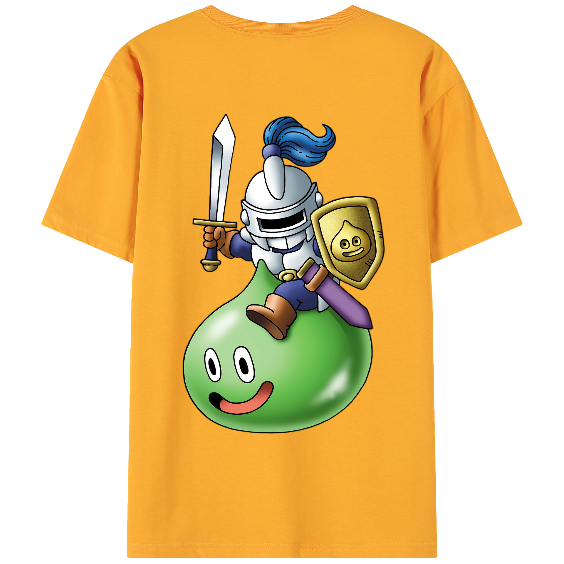 （画像用） ドラゴンクエスト Doragon Kuesuto Dragon Quest 綿100％ メンズ半袖Tシャツ（バックプリント） 通気性