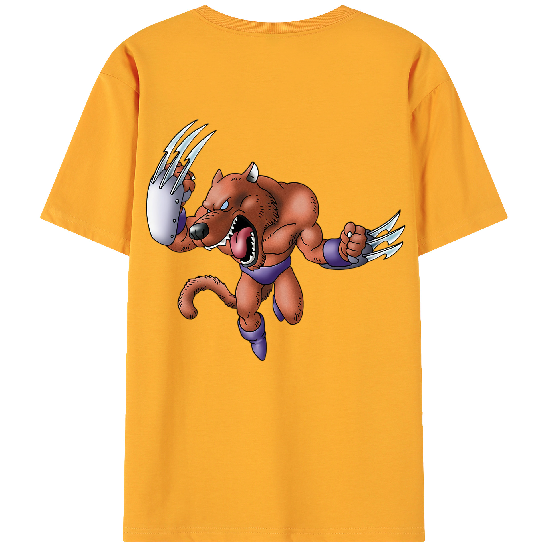 （画像用） ドラゴンクエスト Doragon Kuesuto Dragon Quest 綿100％ メンズ半袖Tシャツ（バックプリント） 通気性