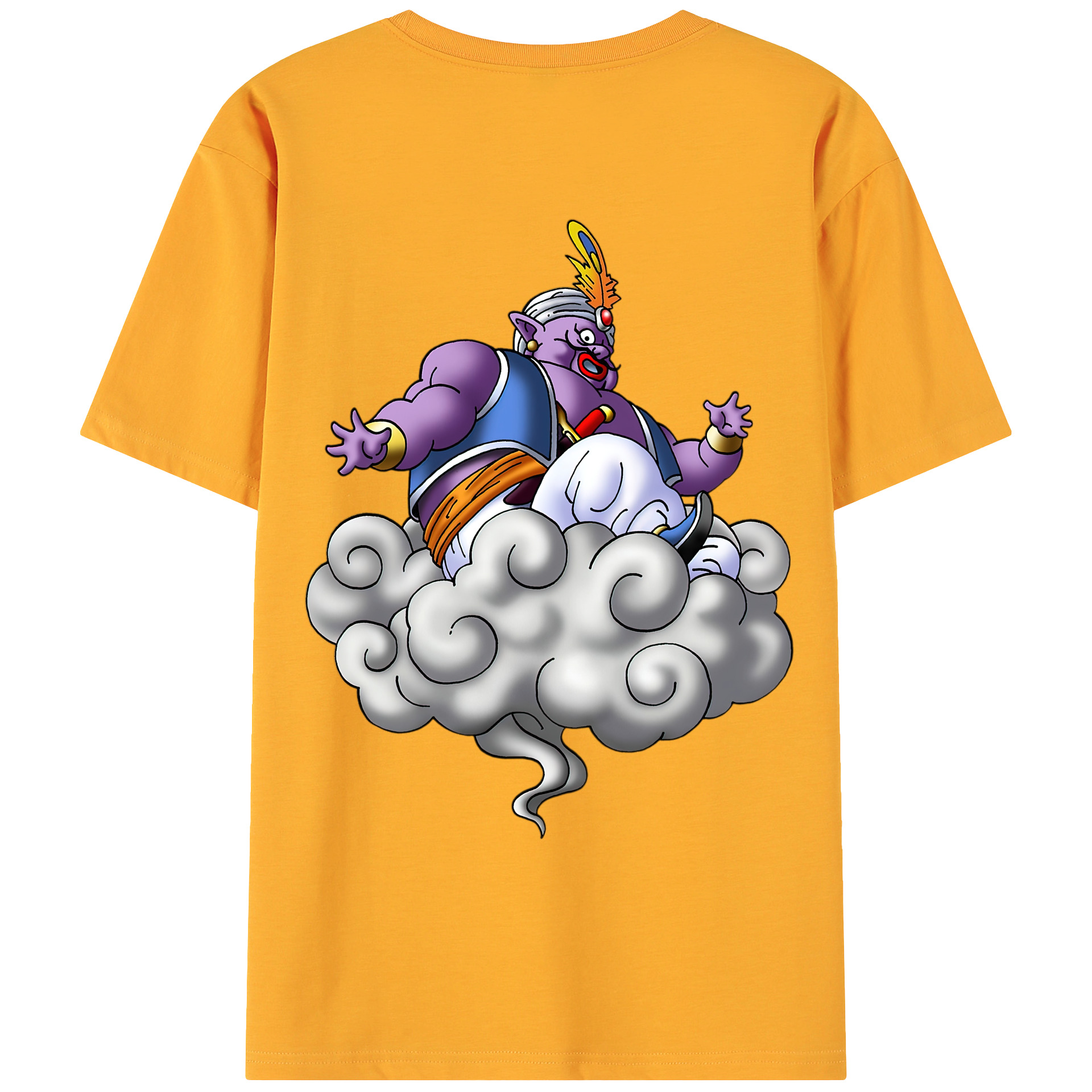 （画像用） ドラゴンクエスト Doragon Kuesuto Dragon Quest 綿100％ メンズ半袖Tシャツ（バックプリント） 通気性