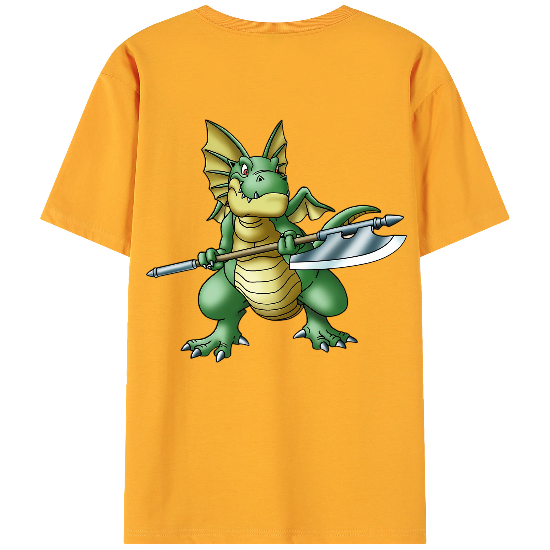 （画像用） ドラゴンクエスト Doragon Kuesuto Dragon Quest 綿100％ メンズ半袖Tシャツ（バックプリント） 通気性