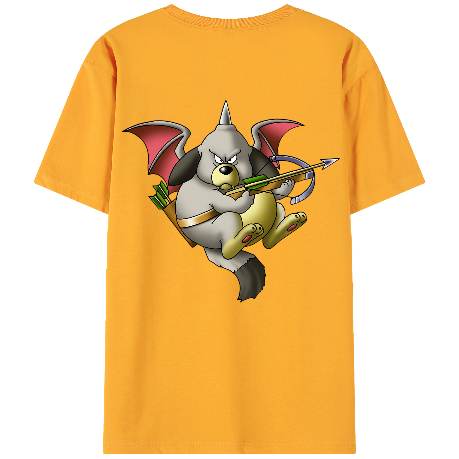 （画像用） ドラゴンクエスト Doragon Kuesuto Dragon Quest 綿100％ メンズ半袖Tシャツ（バックプリント） 通気性